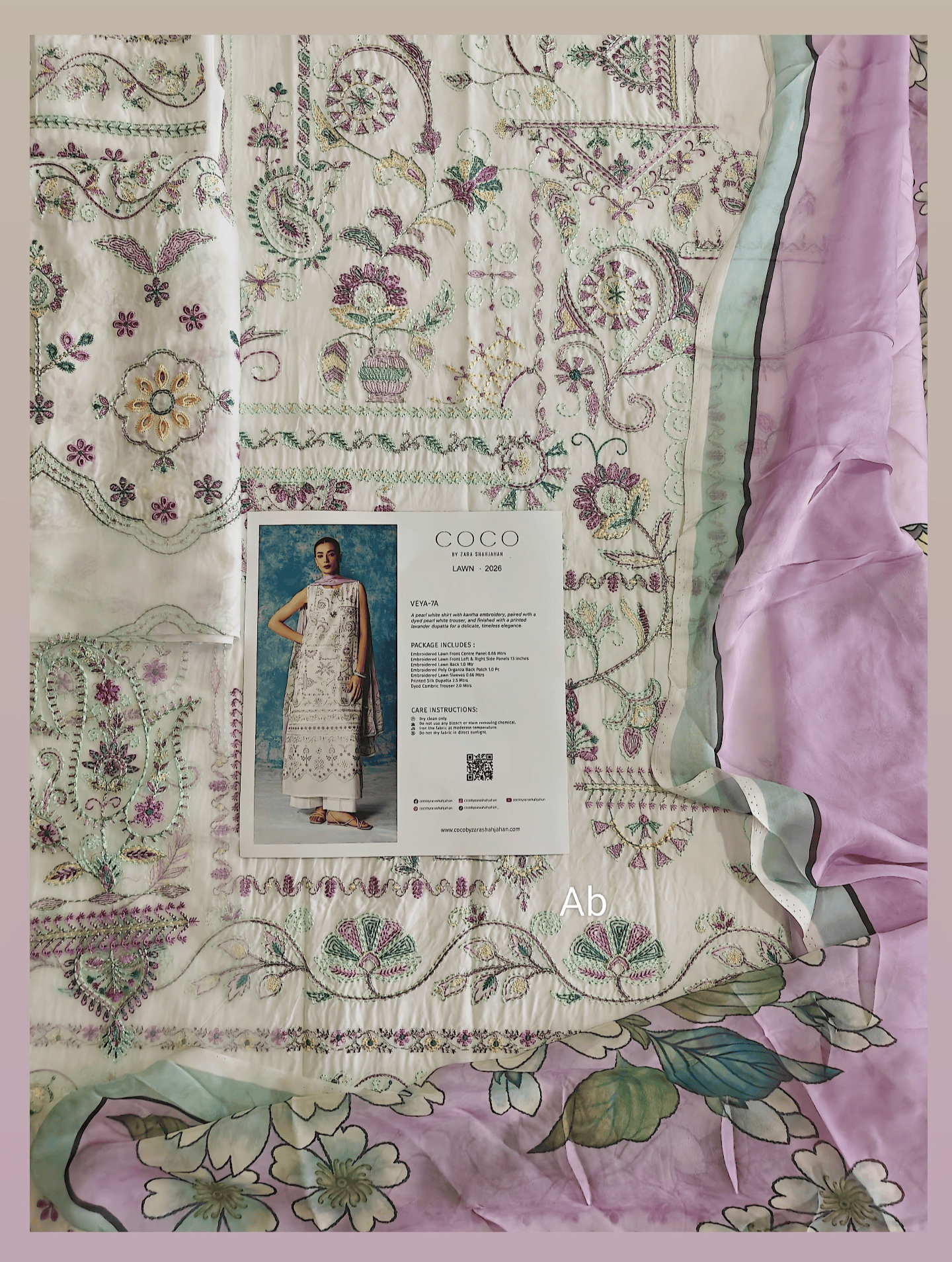 Open Pic/Zara Shahjahan Coco Lawn 26/Veya-7A/Silk Dupatta