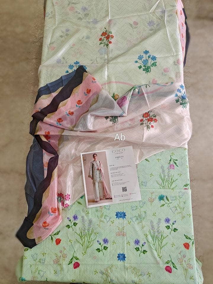 Open Pic/Zara Shahjahan Coco Prints 25/Vol 2/Kaia-09 A/Silk Dupatta