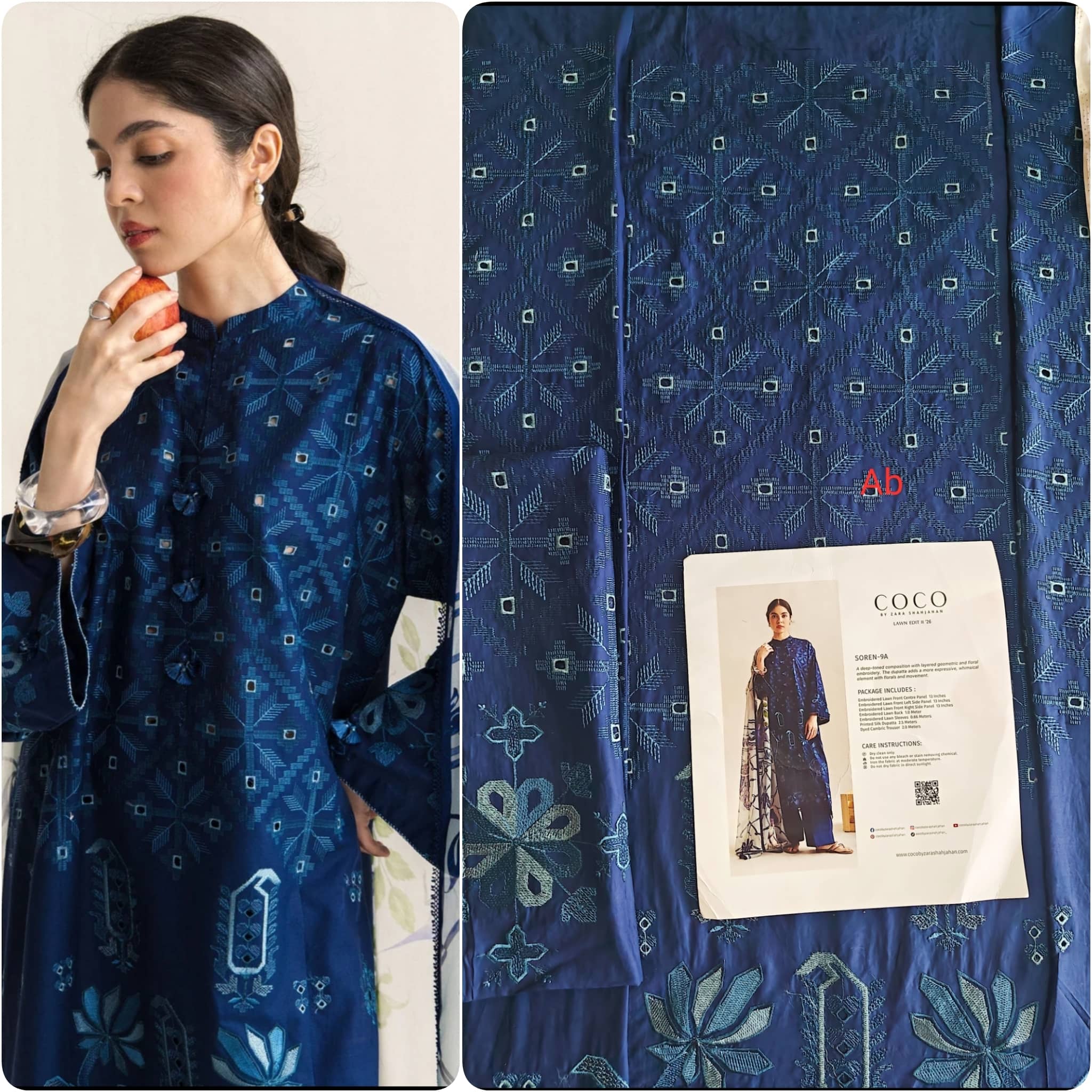 Sale‼️Zara Shahjahan Coco Lawn 26/Vol 2/Soren -9A