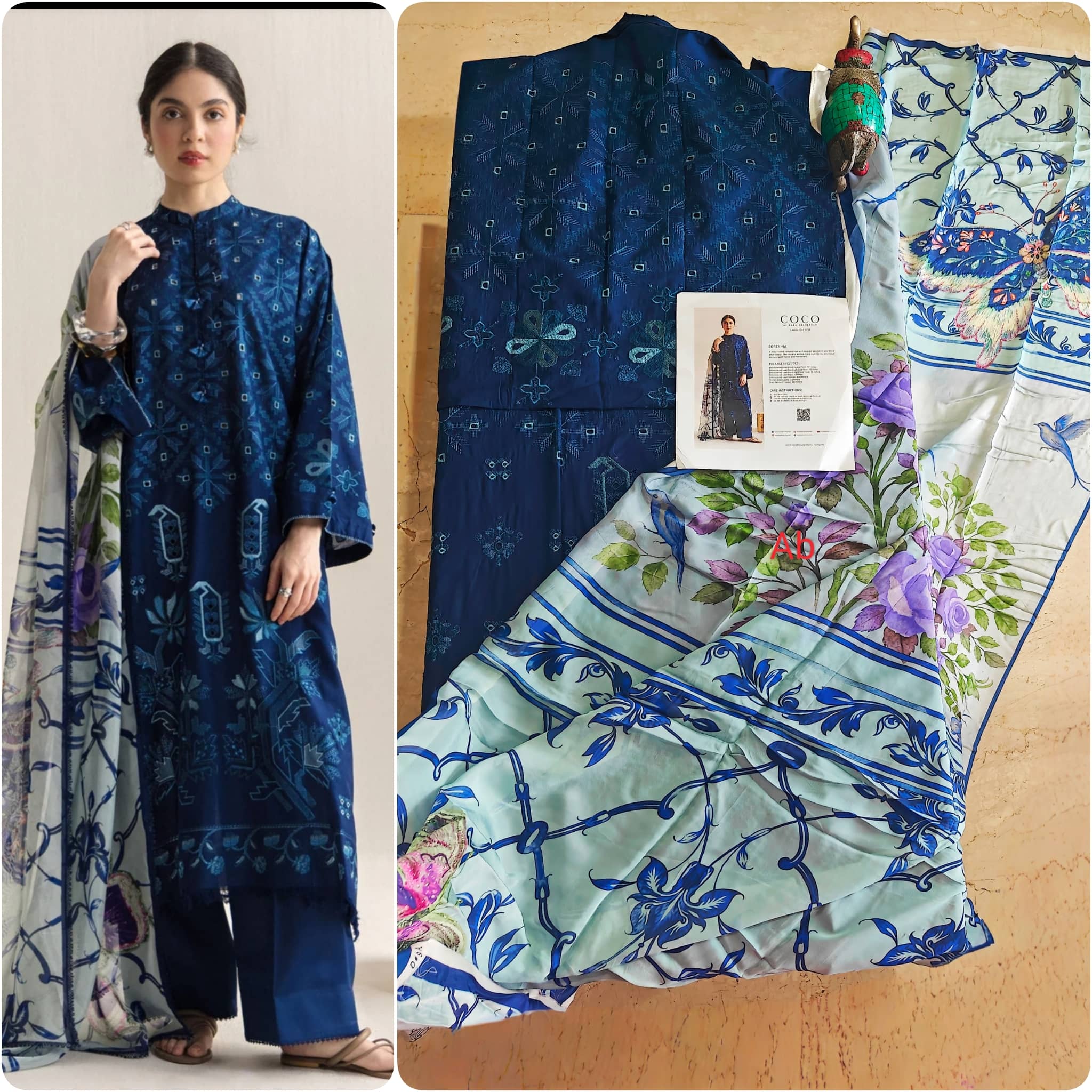 Sale‼️Zara Shahjahan Coco Lawn 26/Vol 2/Soren -9A