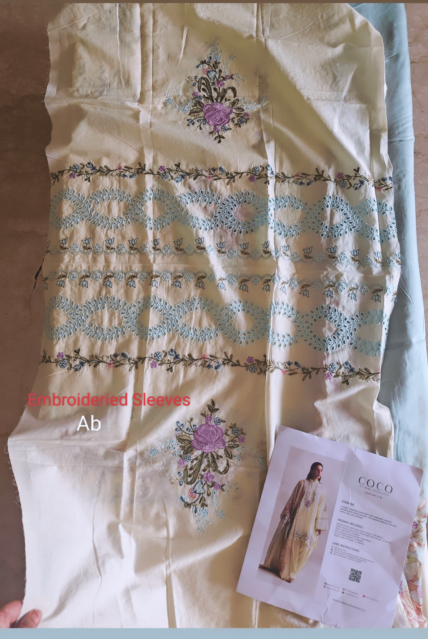 Zara Shahjahan Coco Lawn 26/Vol 2/Kian-8A/Silk Dupatta