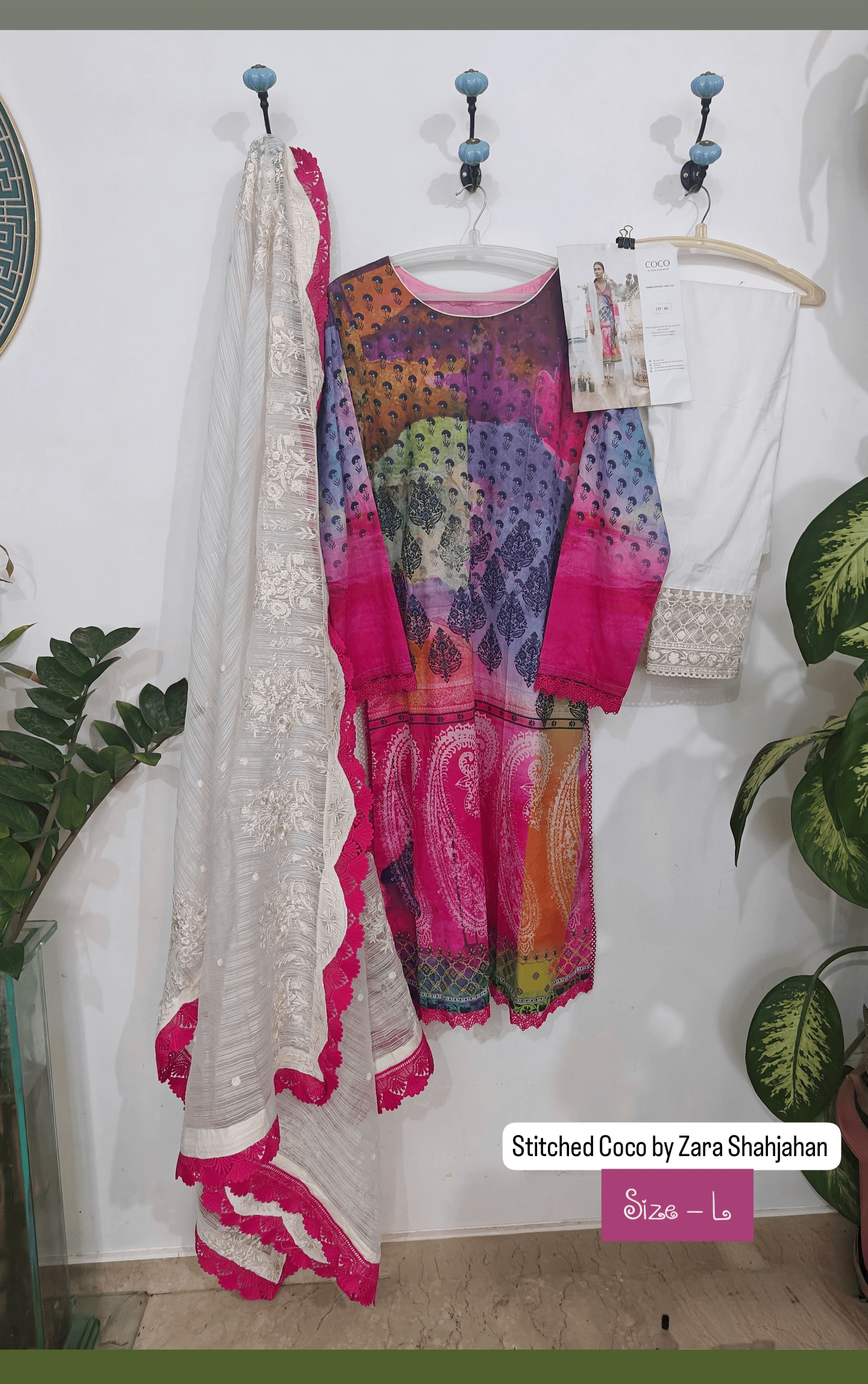 Ready To Wear/Stitched/Ready To Wear/Stitched/Zara Shahjahan Coco Lawn/Size -L/8A