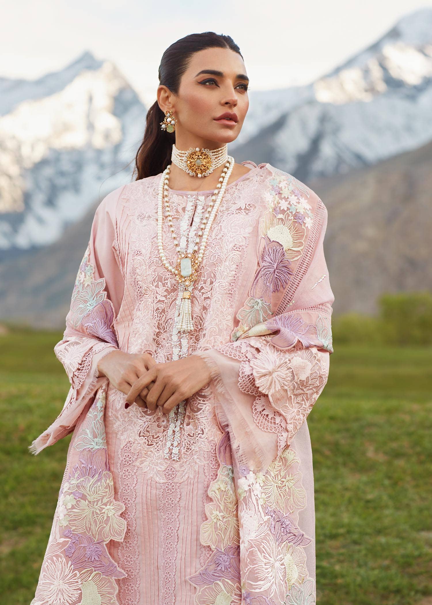 Restocked/Crimson Luxury Lawn 23/Vol 2/Pleated Perfection - D4 B