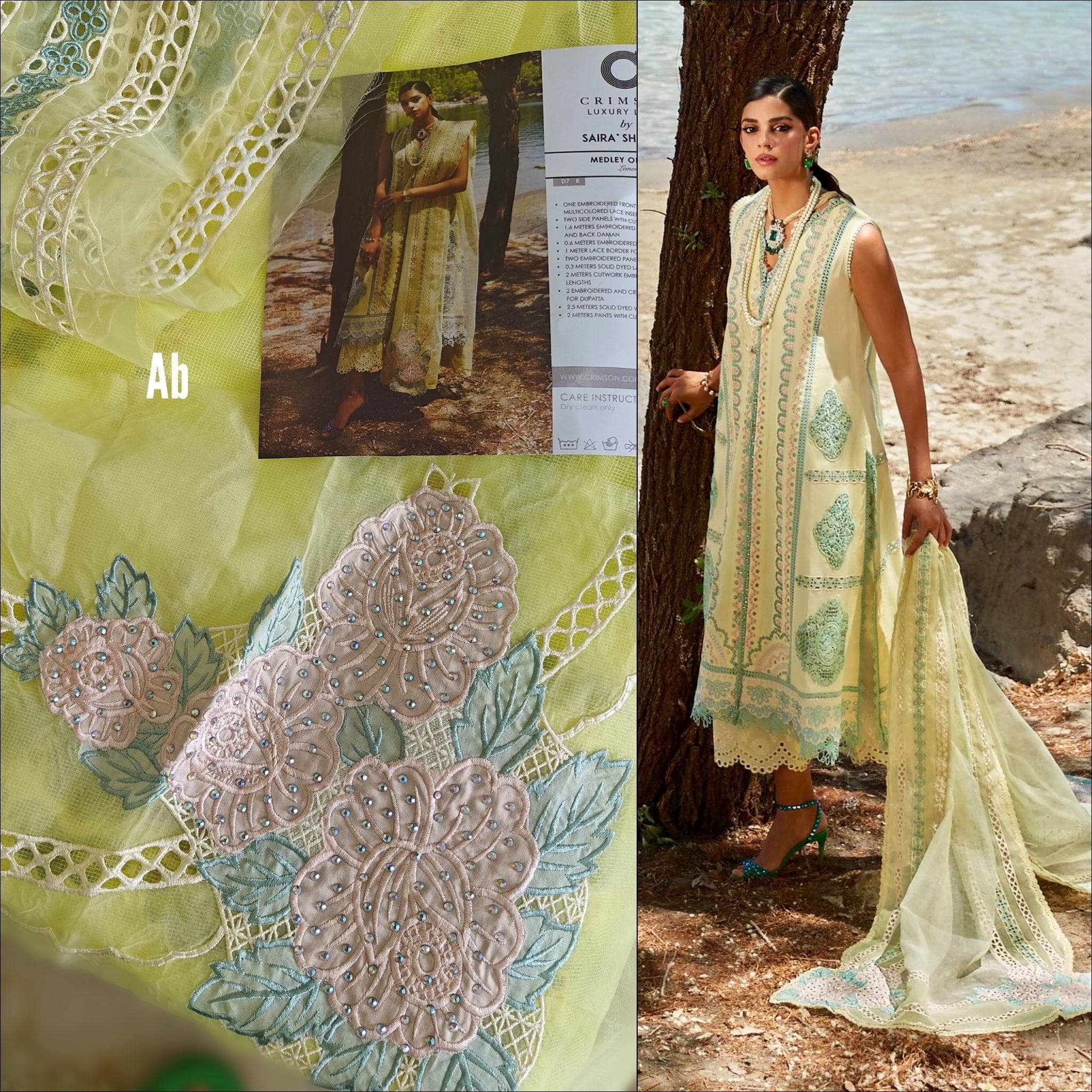 Open Pic/Crimson/Medley of Lace/7 B/Lemon