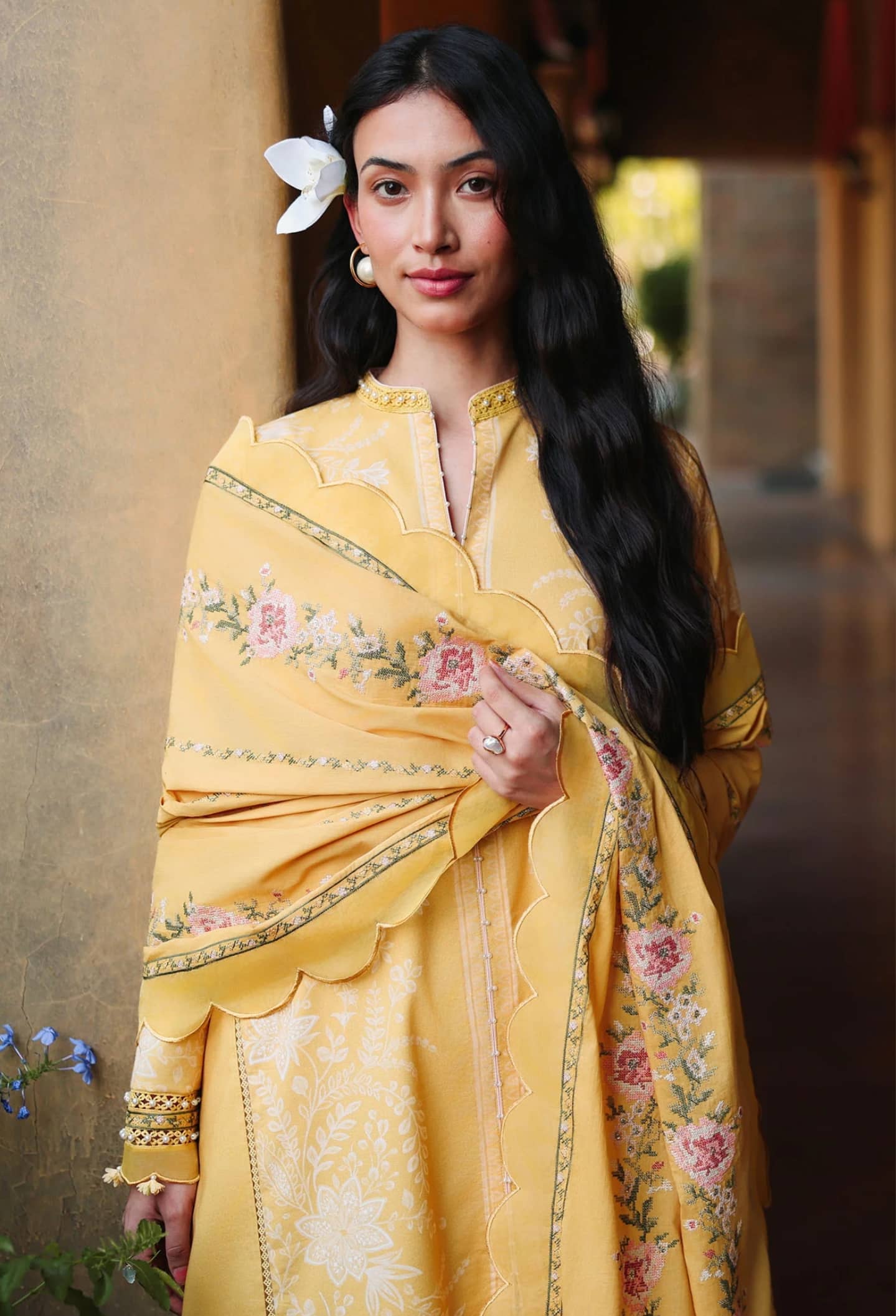 Cross Stitch Premium Lawn 26/Petal Drapes/Mustard