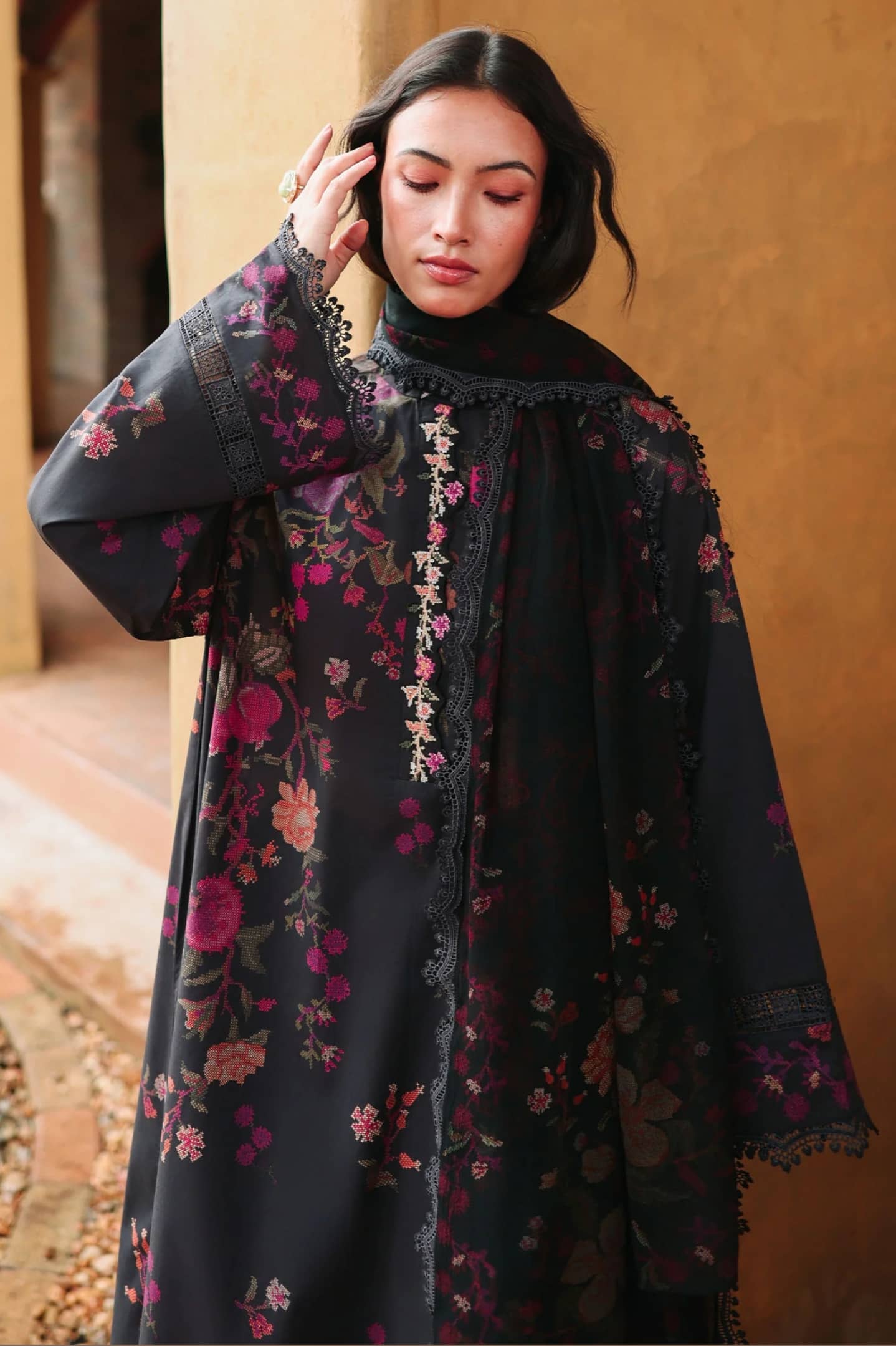 Cross Stitch Premium Lawn 26/Shadow Grace/Black