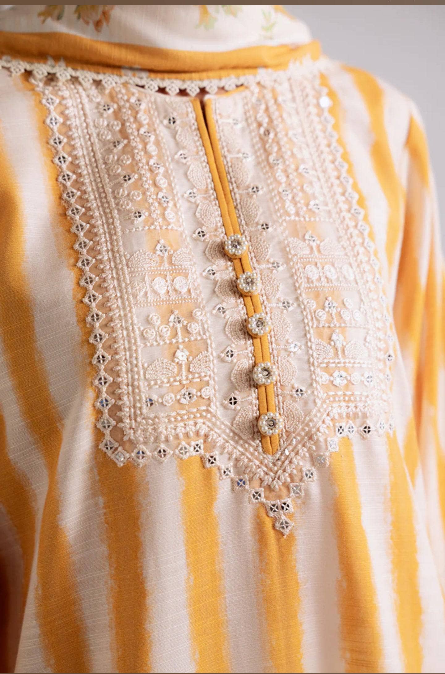 Cross Stitch Khaddar/OCHRE BLISS