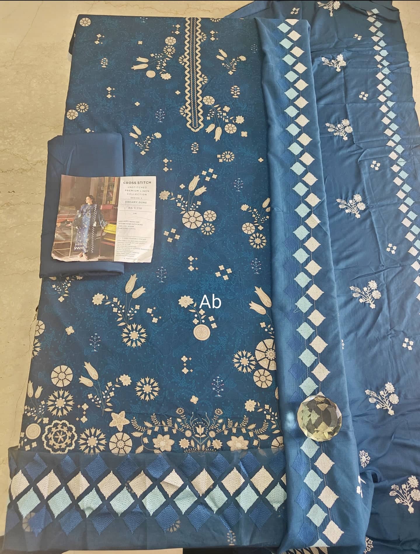 Cross Stitch open pics Open Pic/Cross Stitch Linen/Dreamy Dune/Blue