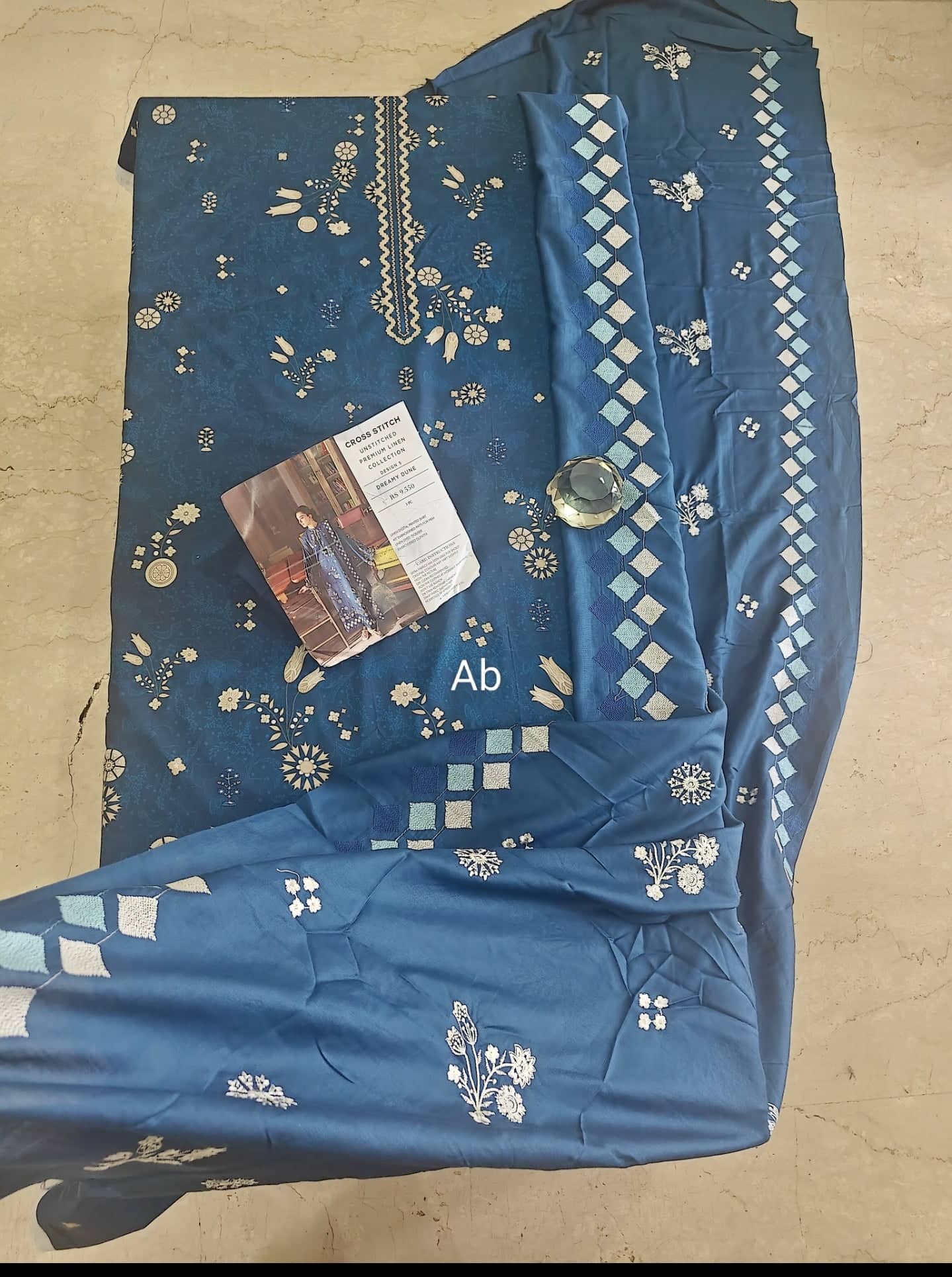 Cross Stitch open pics Open Pic/Cross Stitch Linen/Dreamy Dune/Blue