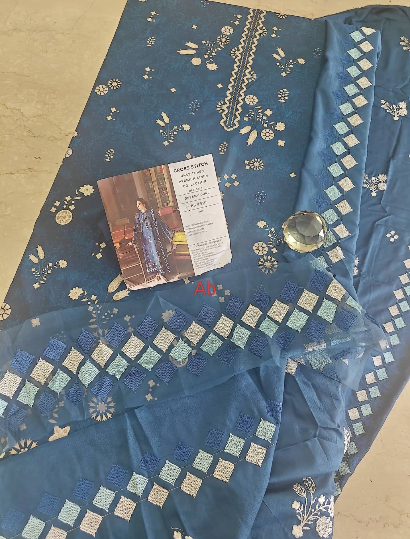 Cross Stitch open pics Open Pic/Cross Stitch Linen/Dreamy Dune/Blue