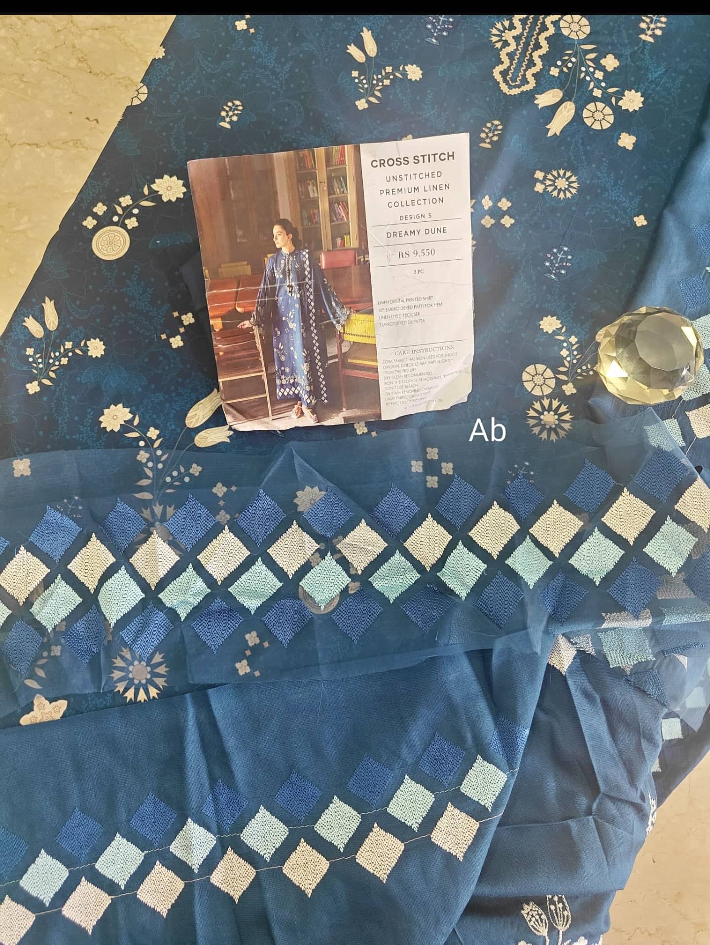 Cross Stitch open pics Open Pic/Cross Stitch Linen/Dreamy Dune/Blue