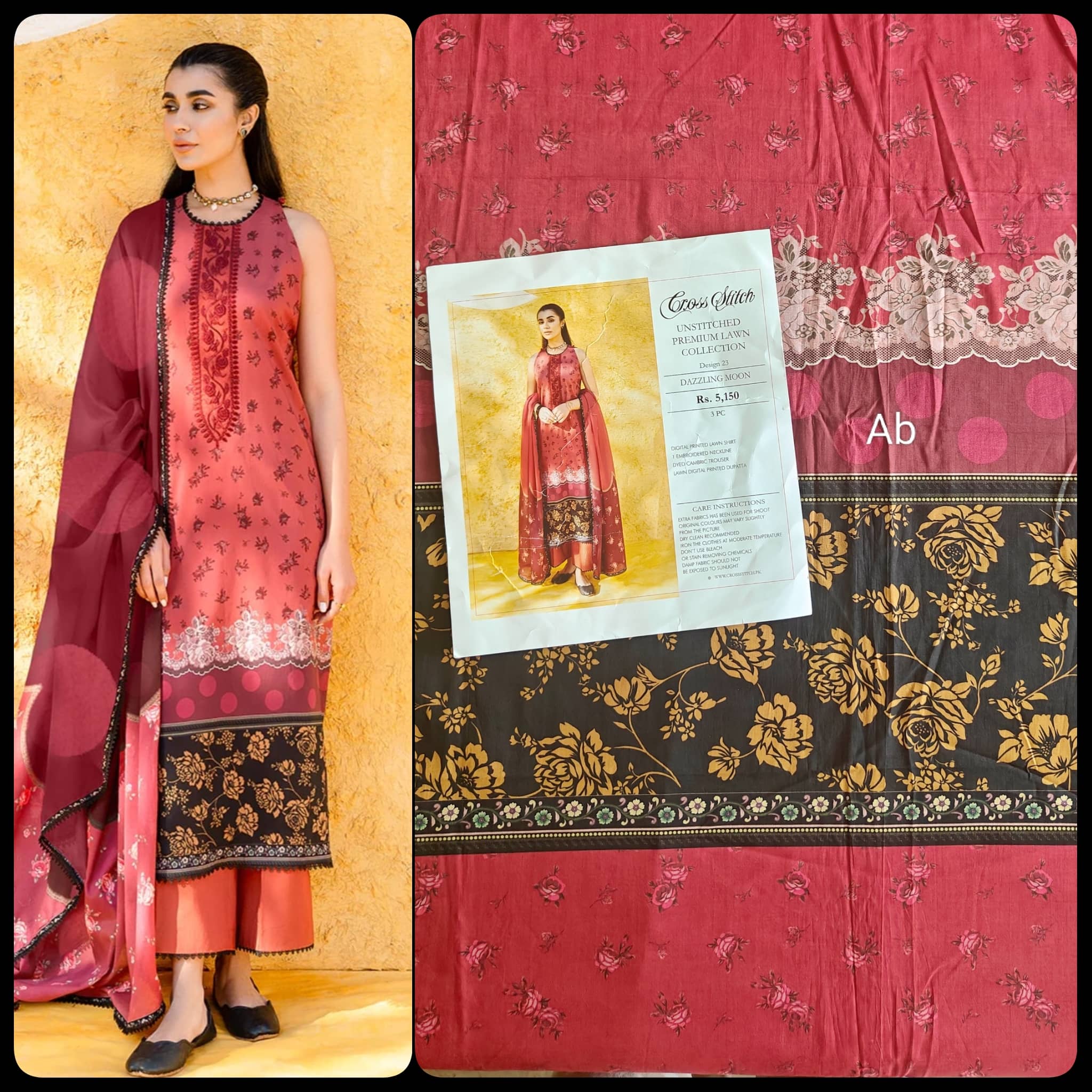 Sale‼️Open Pic/Cross Stitch Basant/DAZZLING MOON/Lawn Dupatta
