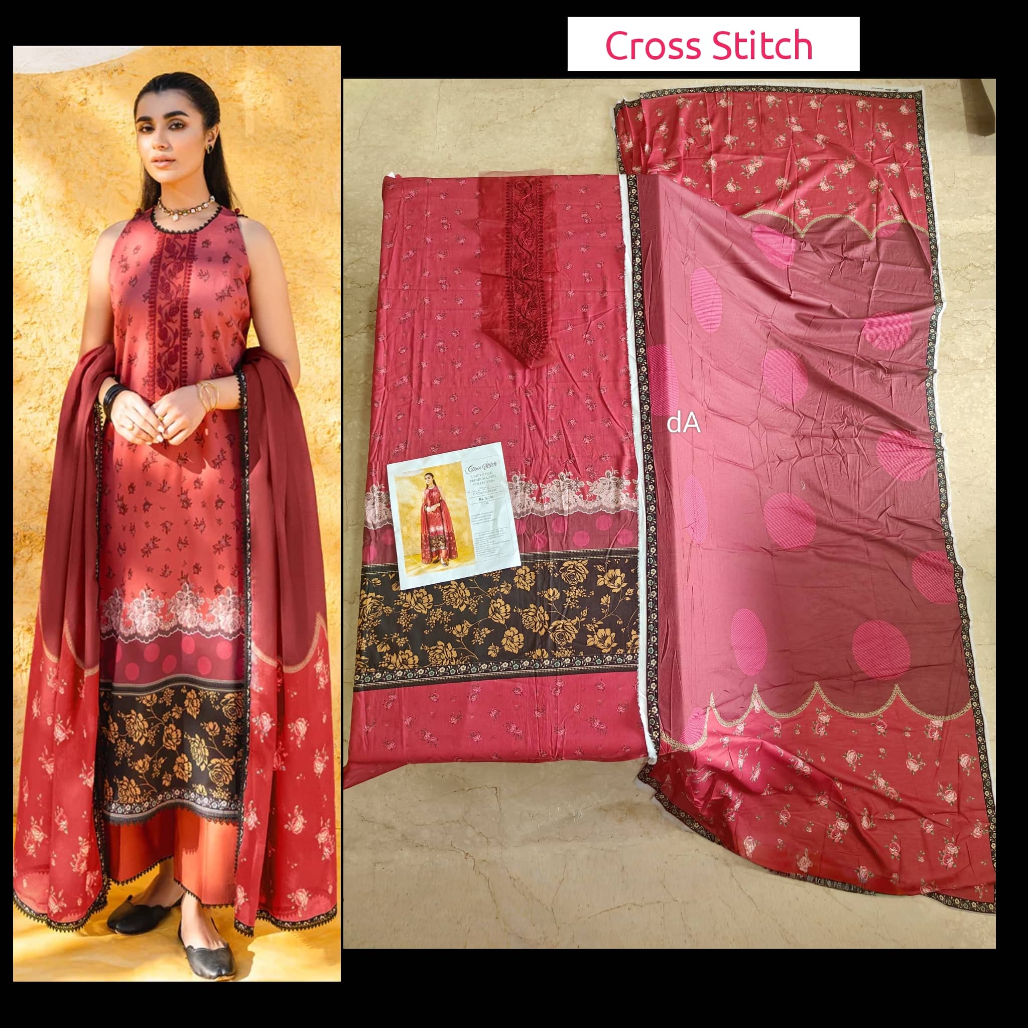 Sale‼️Open Pic/Cross Stitch Basant/DAZZLING MOON/Lawn Dupatta