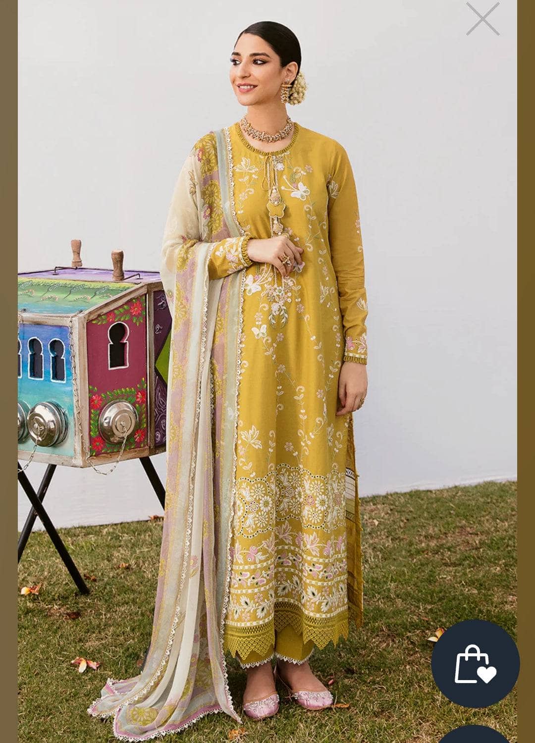 Restocked/Cross Stitch Eid Lawn/Moss Lilly