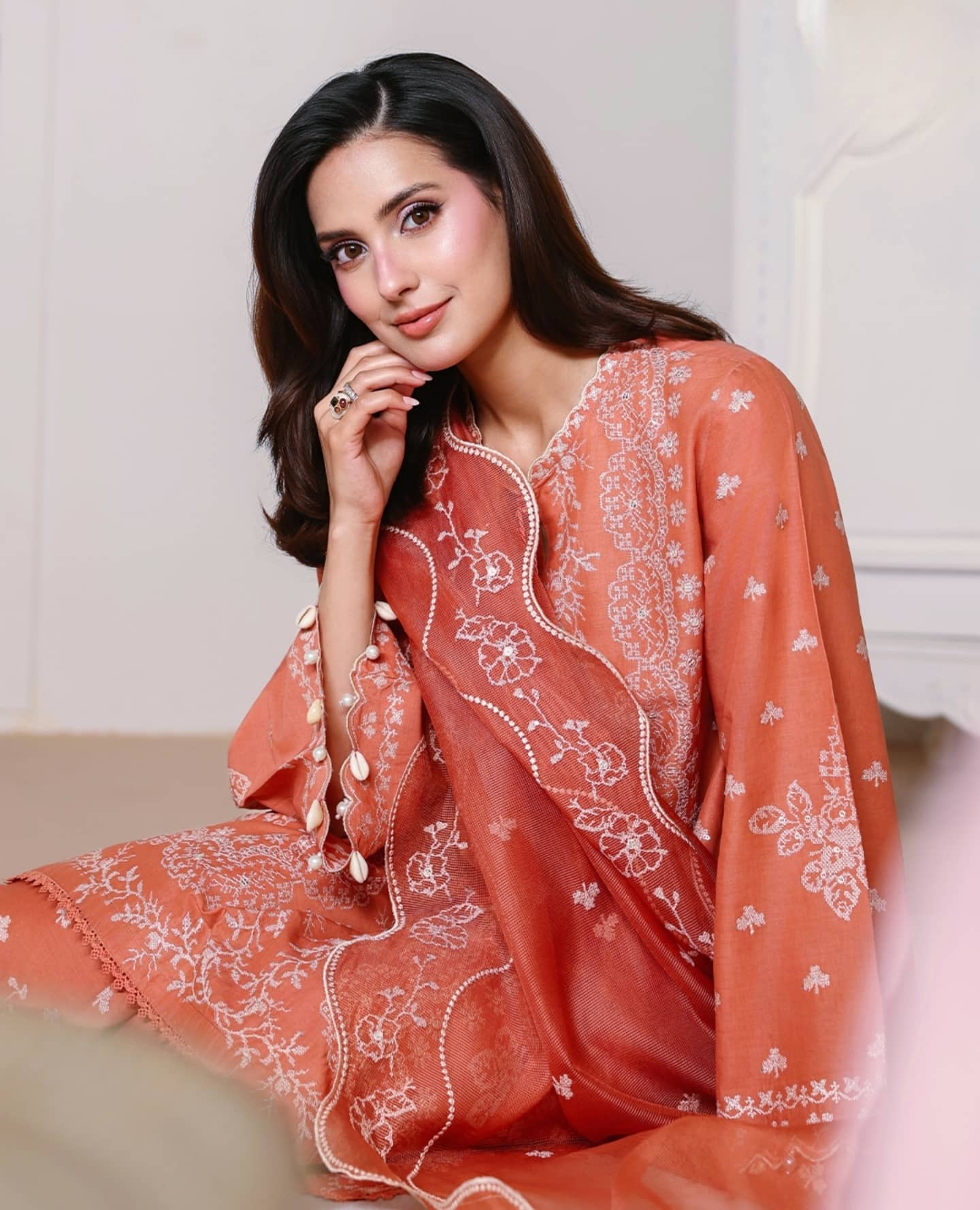 Spotted in Cross Stitch Premium Lawn 26/Amber Mist/Rust