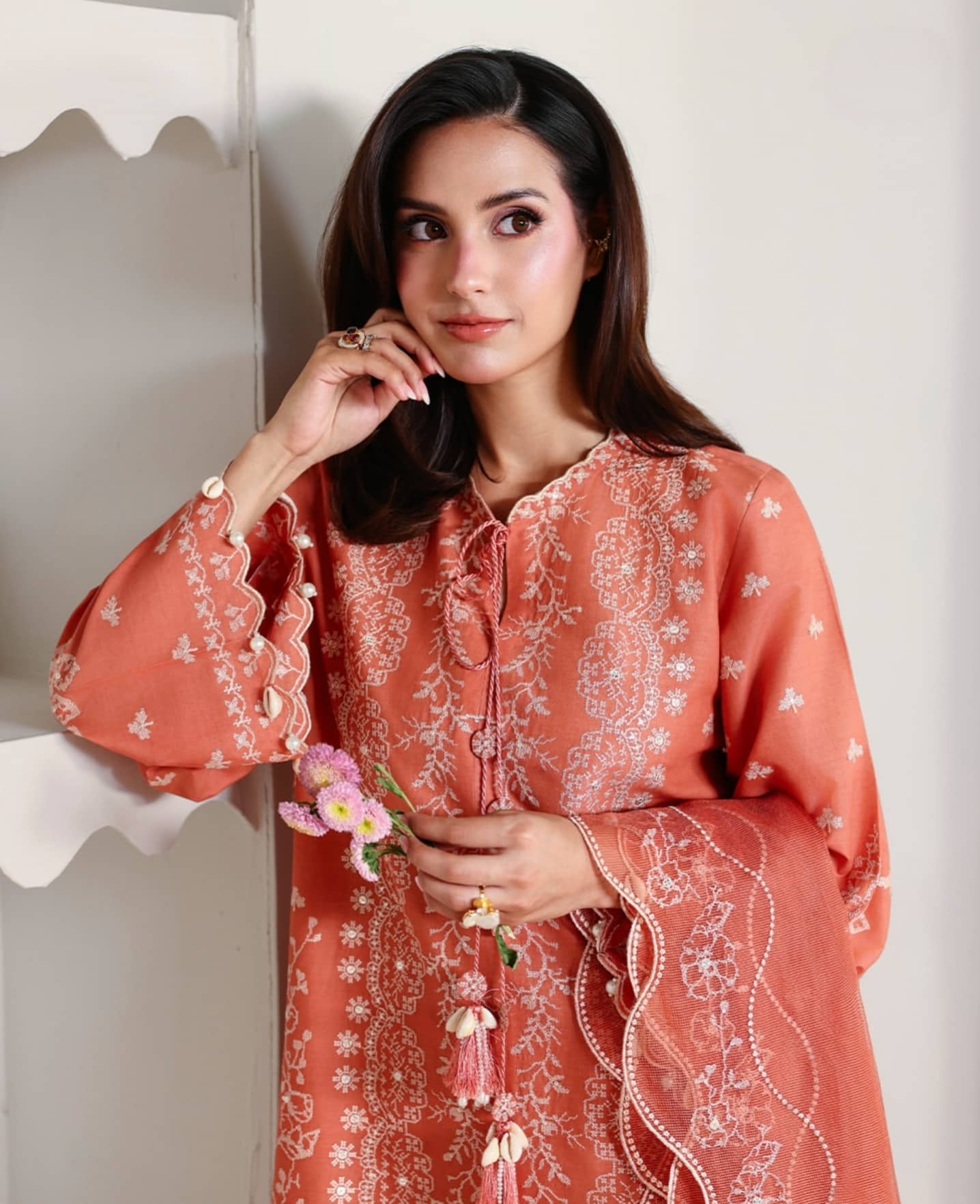 Spotted in Cross Stitch Premium Lawn 26/Amber Mist/Rust
