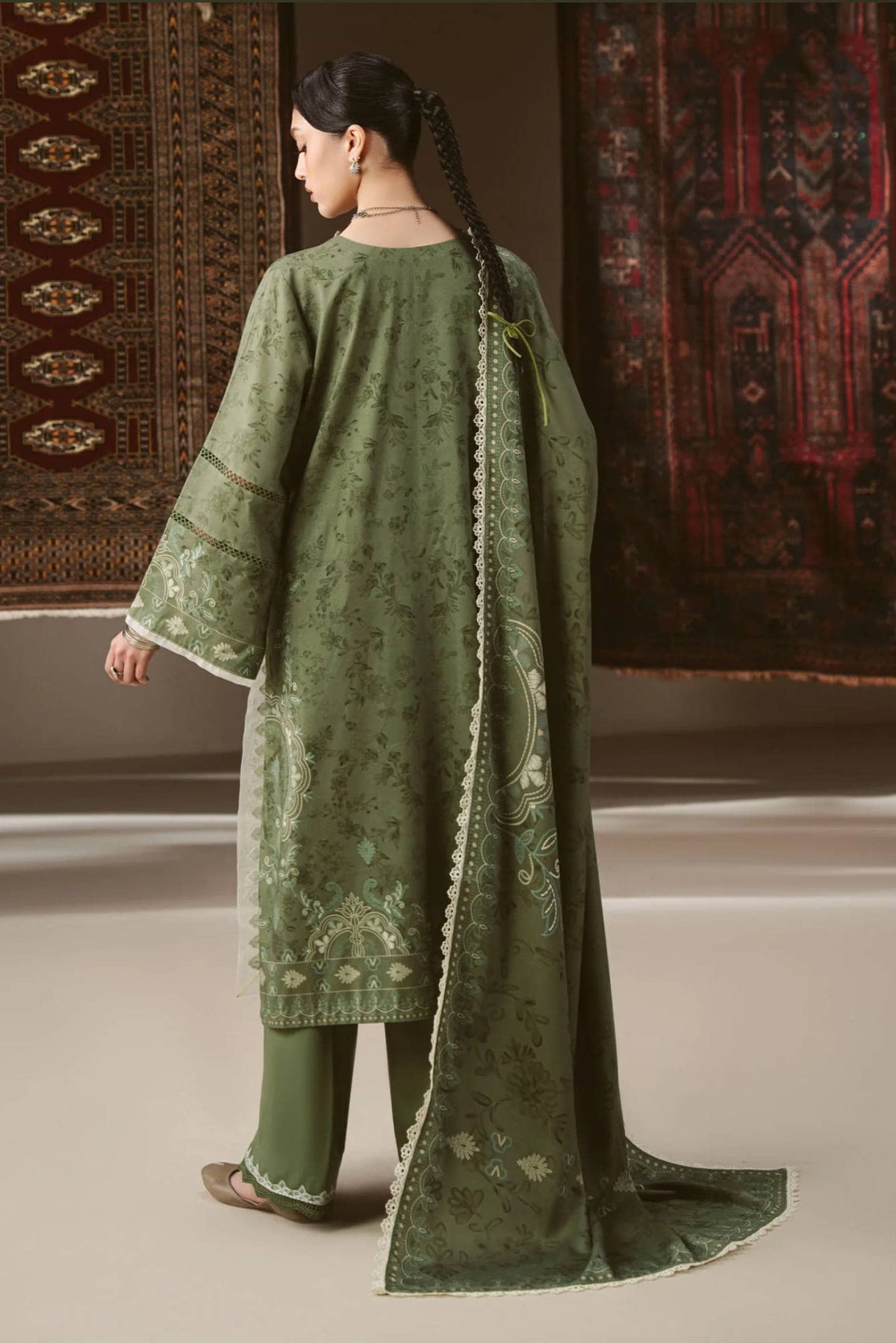 Cross Stitch Winter 26/FOREST STITCH-3PC MARINA SUIT/Green