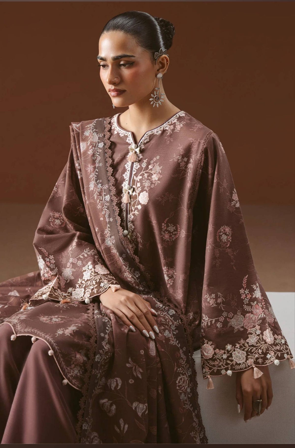 Cross Stitch Winter 26/SHADOW TALE-3PC KHADDAR SUIT/