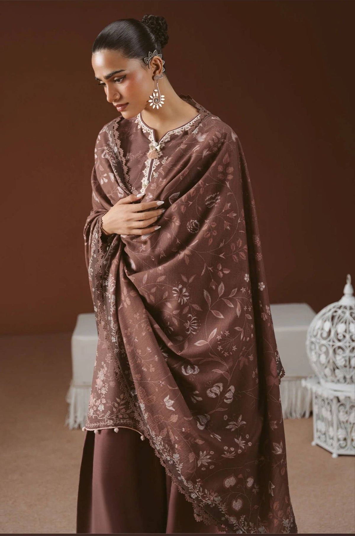 Cross Stitch Winter 26/SHADOW TALE-3PC KHADDAR SUIT/