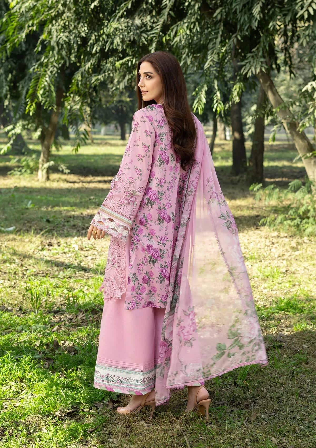 Elaf Chikankari 26/ERC-3A MAN MAYAL/Chiffon Dupatta