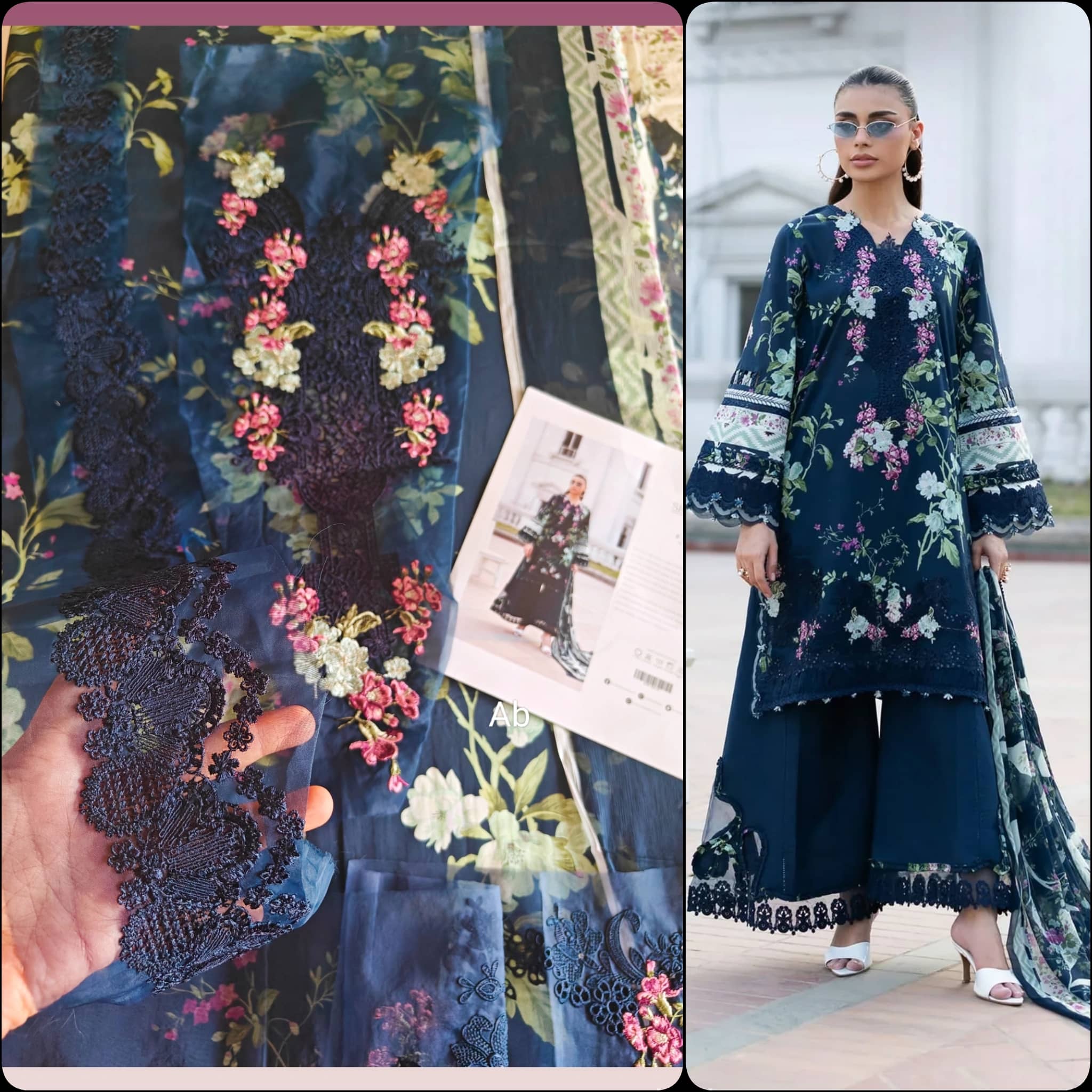 Hot🔥Seller/Open Pic/Elaf Signature Lawn/Vol 2/ESG-3A MARIEL