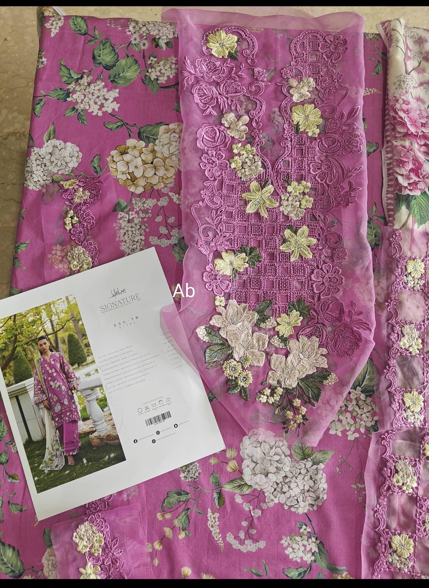 Hot🔥Seller/Open Pic/Elaf Signature Lawn/Vol 2/Kiara/7B