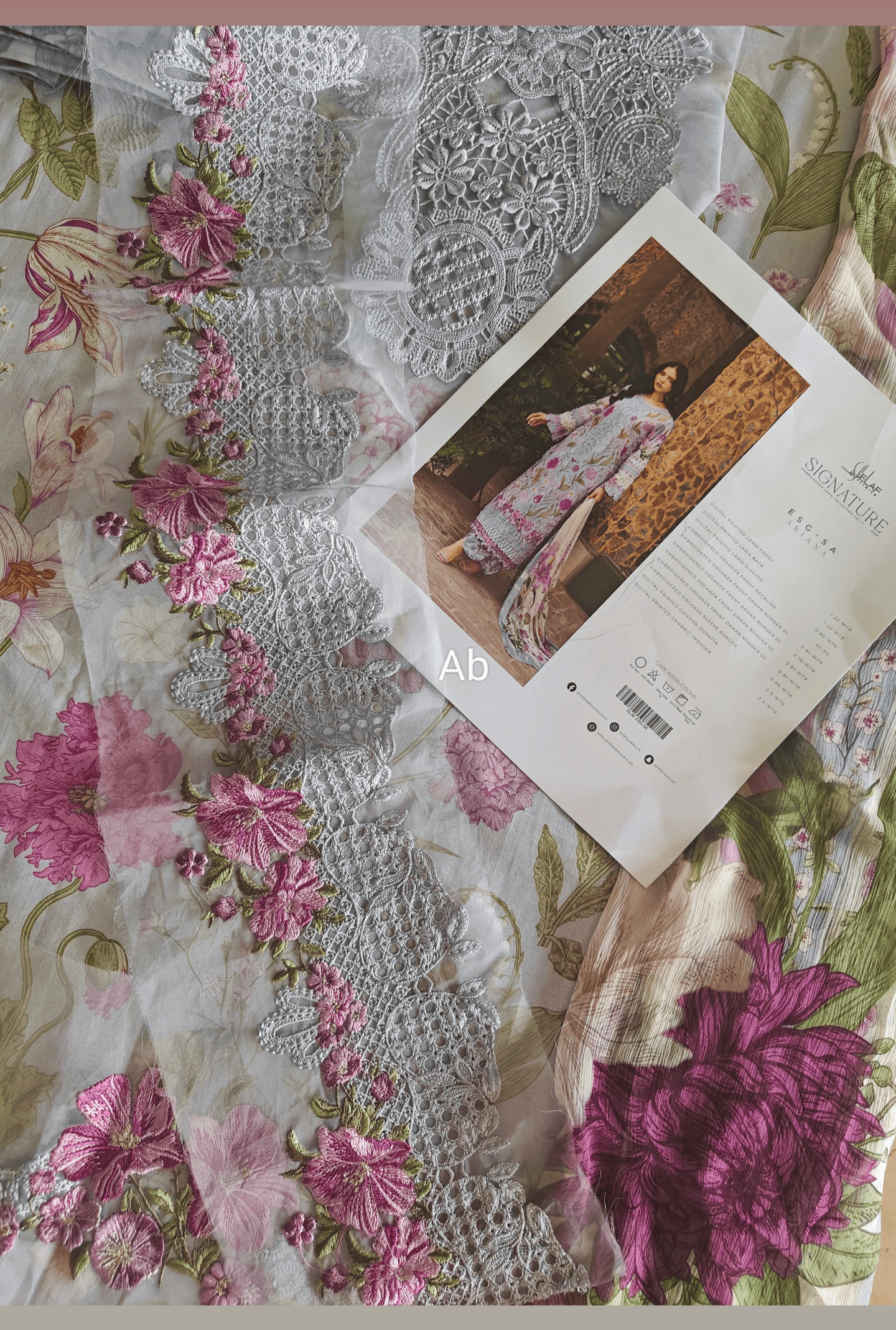 Hot🔥Seller/Open Pic/Hot🔥Seller/Elaf Signature Lawn/Vol 2/5A-Ariana