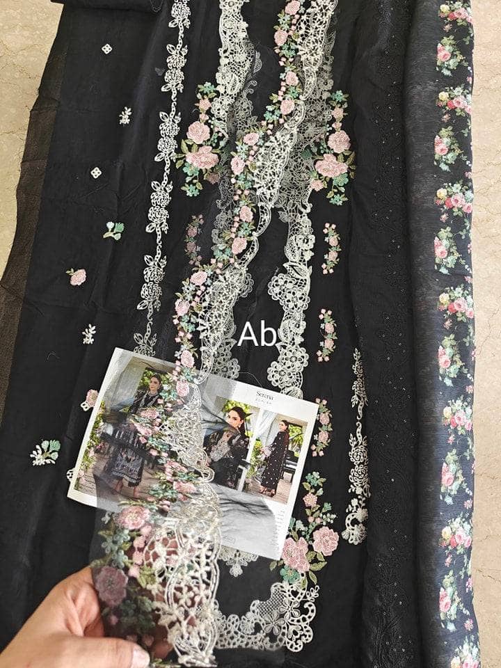 Open Pic/Elaf Luxury Lawn 25/ELH-6A SERENA/Black