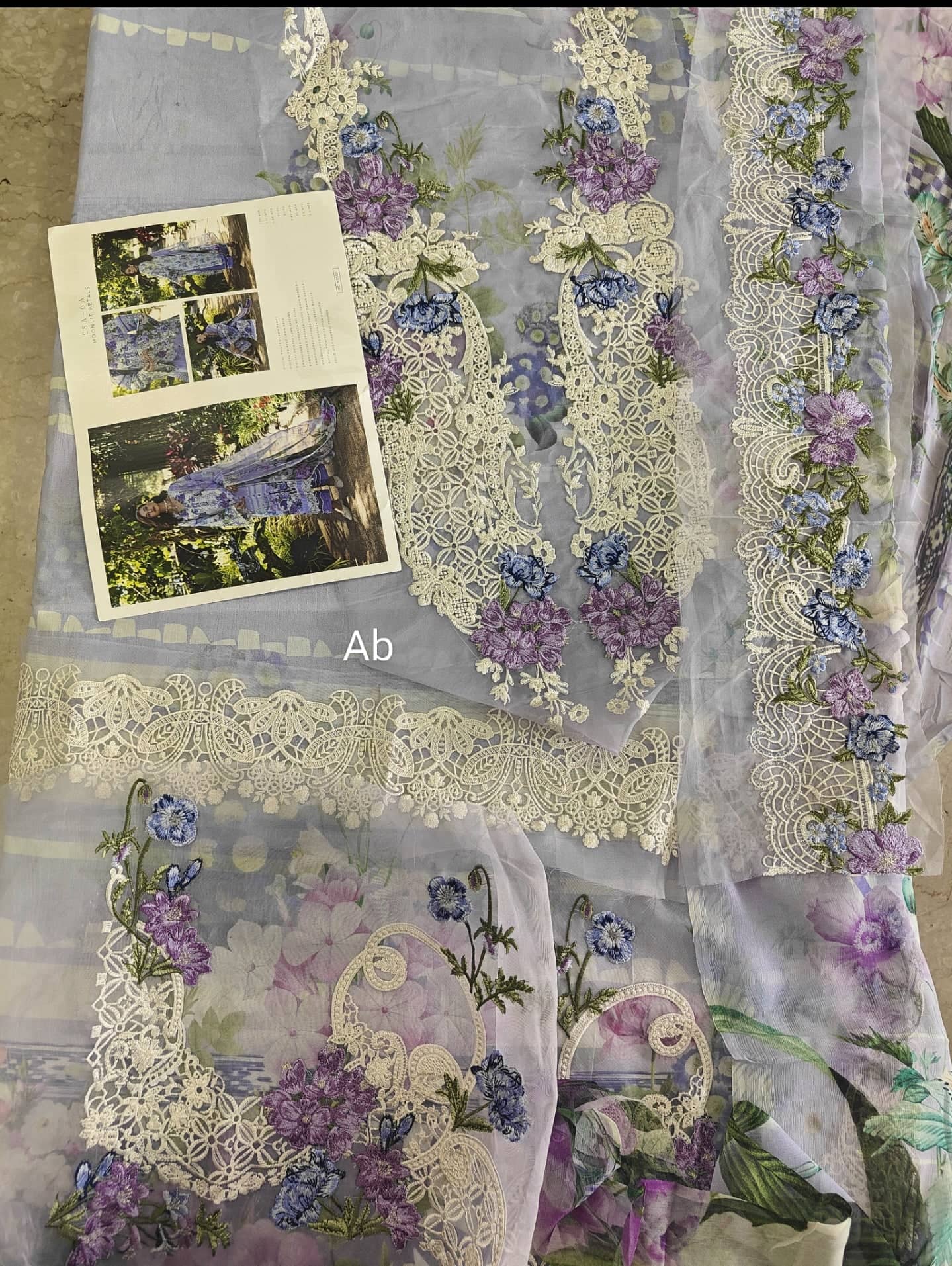 Open Pic/Elaf Signature Lawn/ESA-6A/Moonlit Petals