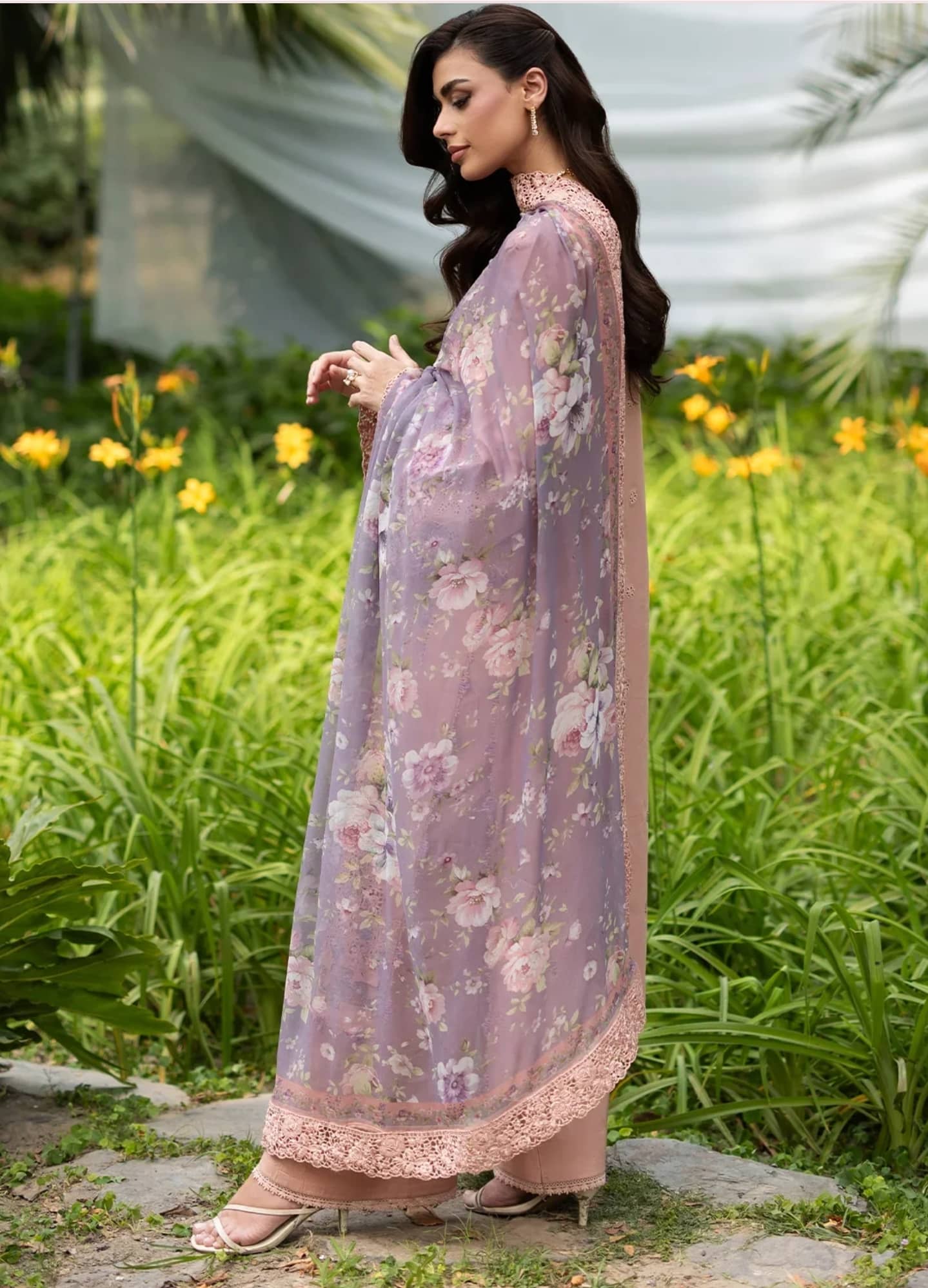 Elaf Premium Lawn 26/Vol 2/ELQ-6A BLUSHING ROSE