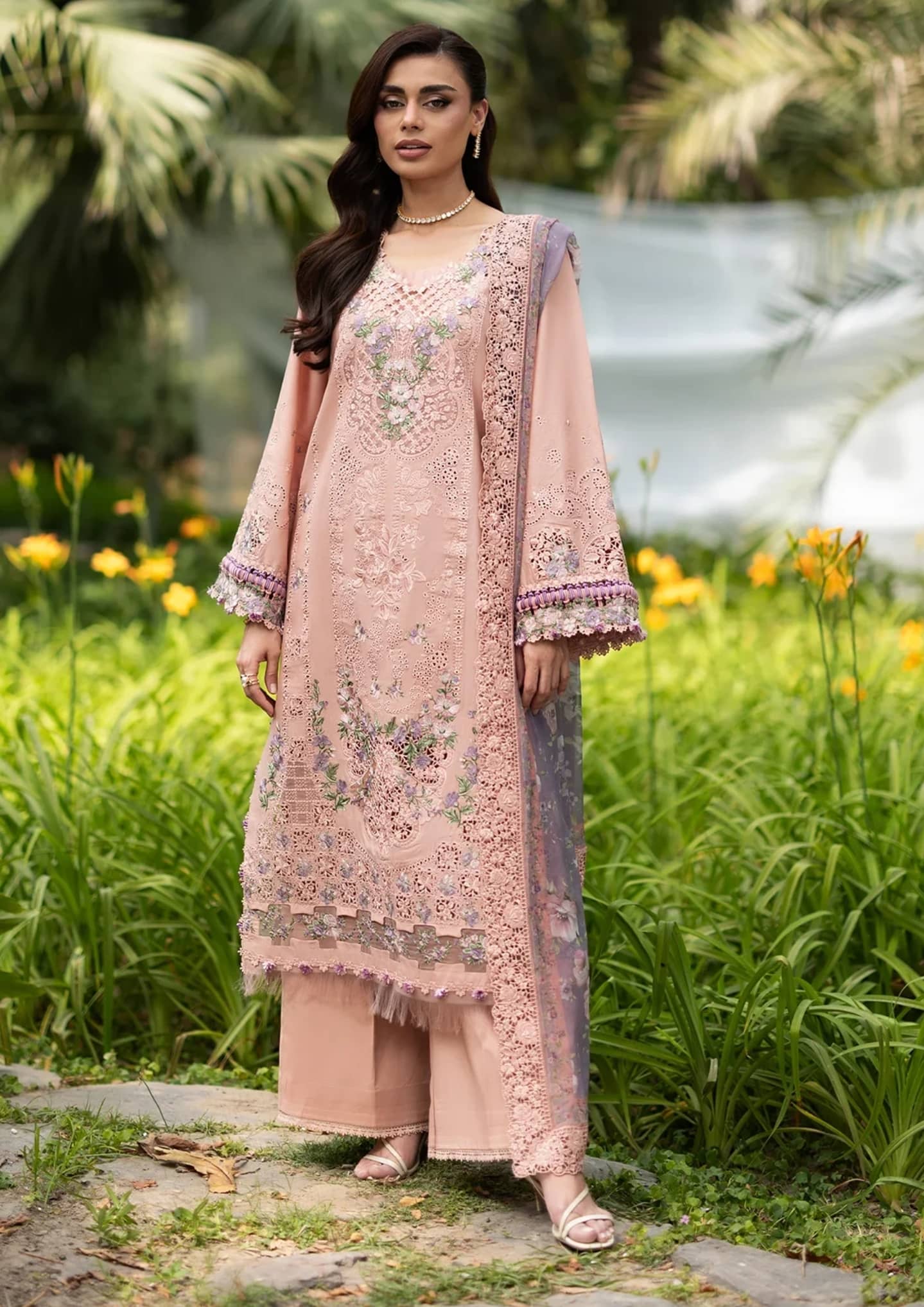 Elaf Premium Lawn 26/Vol 2/ELQ-6A BLUSHING ROSE