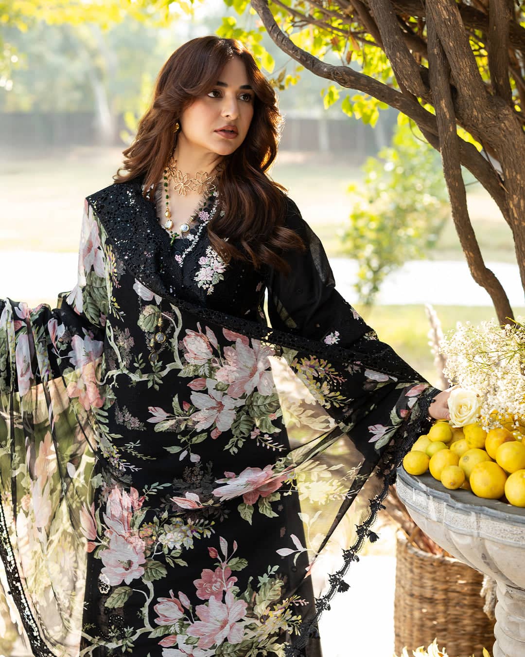 Restocked/Elaf Premium Lawn 26/ELY-2B MIDNIGHT BLOSSOM