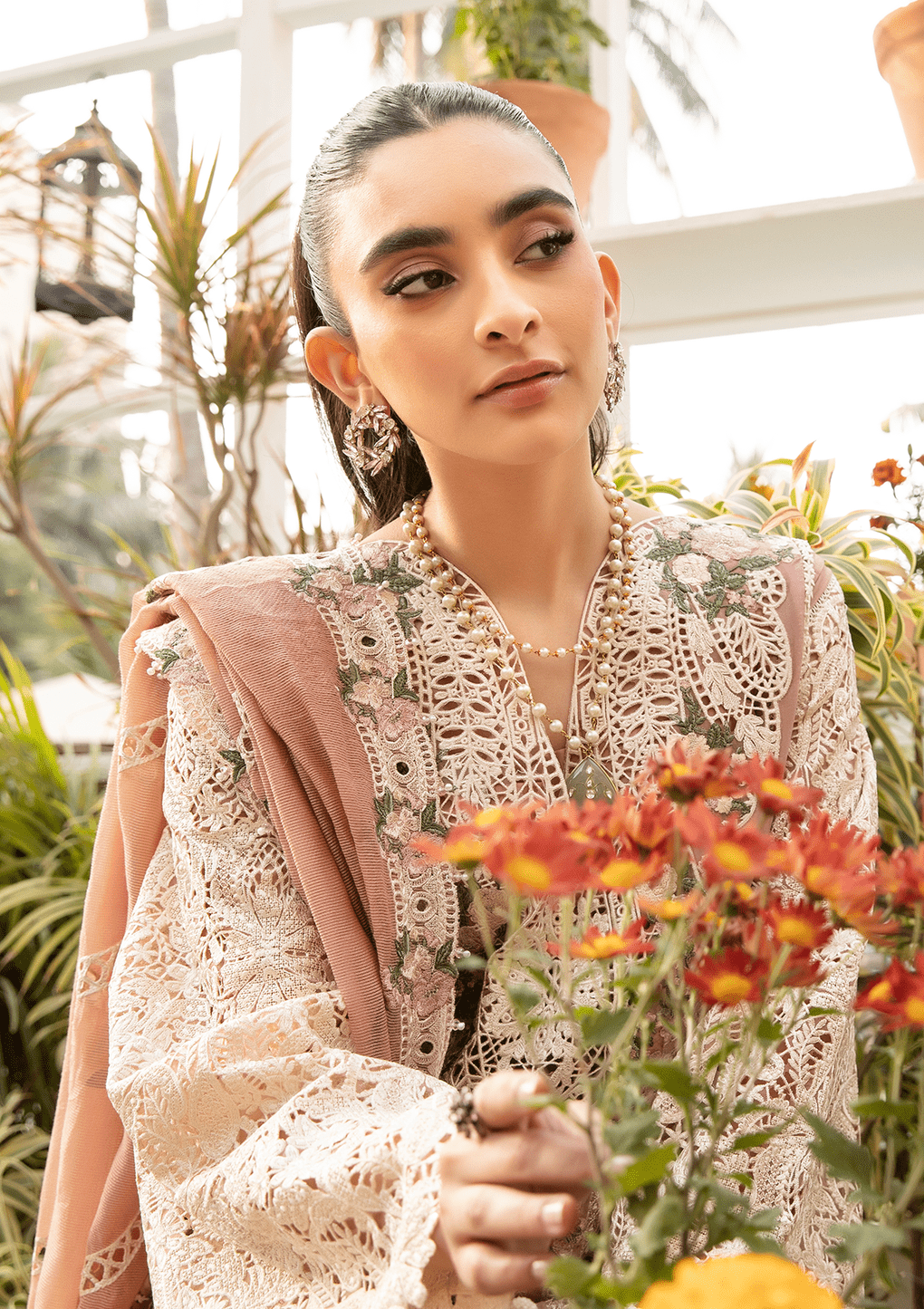 Restocked/Elaf Premium Luxury Lawn 25/ELM-12 SHAHANA/Tea Pink