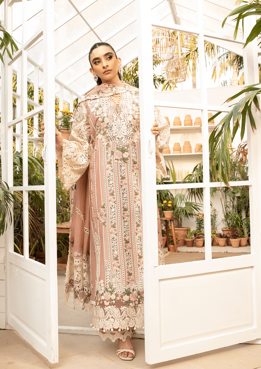 Restocked/Elaf Premium Luxury Lawn 25/ELM-12 SHAHANA/Tea Pink