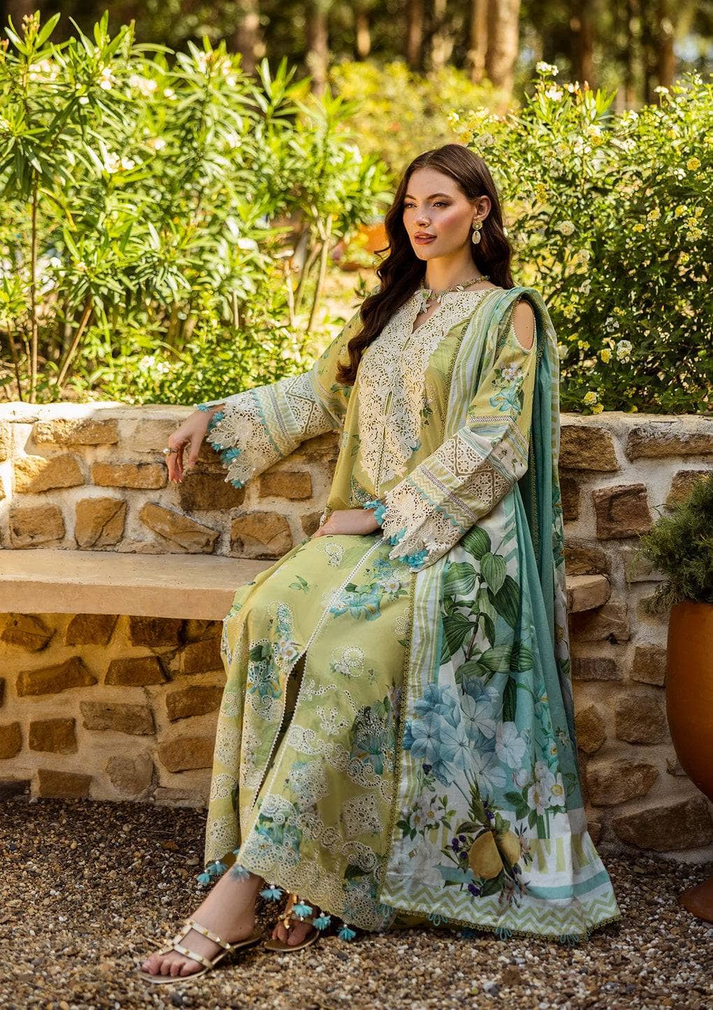 Elaf Chikankari/ELK-07A ALLURE/Lemon