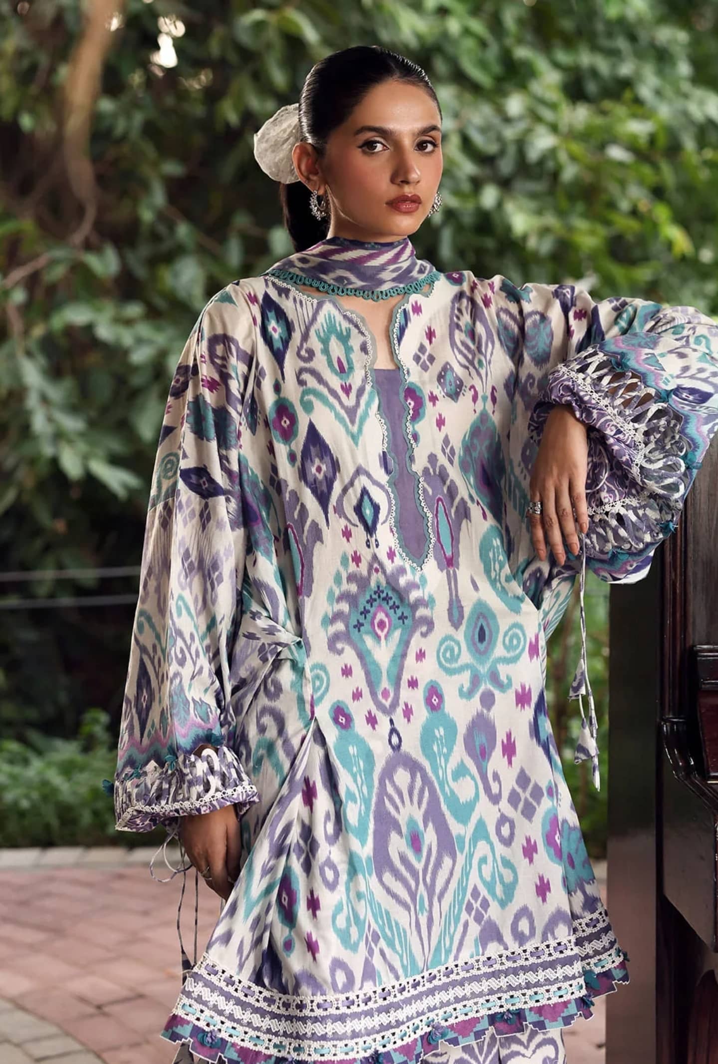 Elaf Belladore Prints Voil Dupatta/EPA-2A PRISM