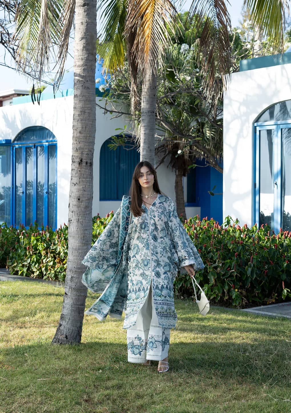 Elaf Santorini Prints Voil Dupatta/EPN-05 SURREAL