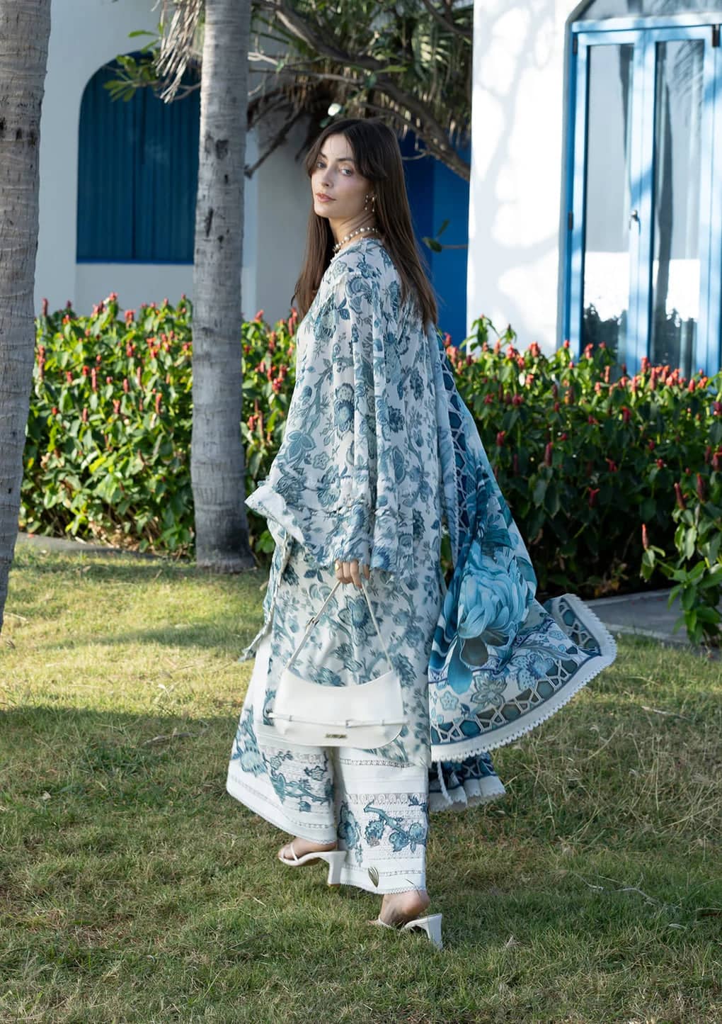 Elaf Santorini Prints Voil Dupatta/EPN-05 SURREAL
