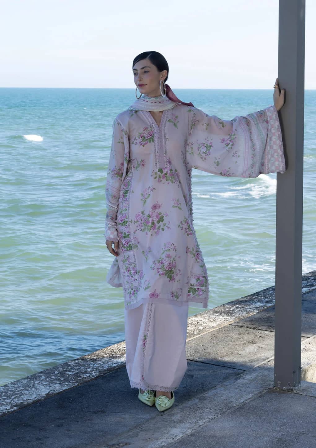 Elaf Santorini Prints Voil Dupatta/EPN-4B DOLL ME UP