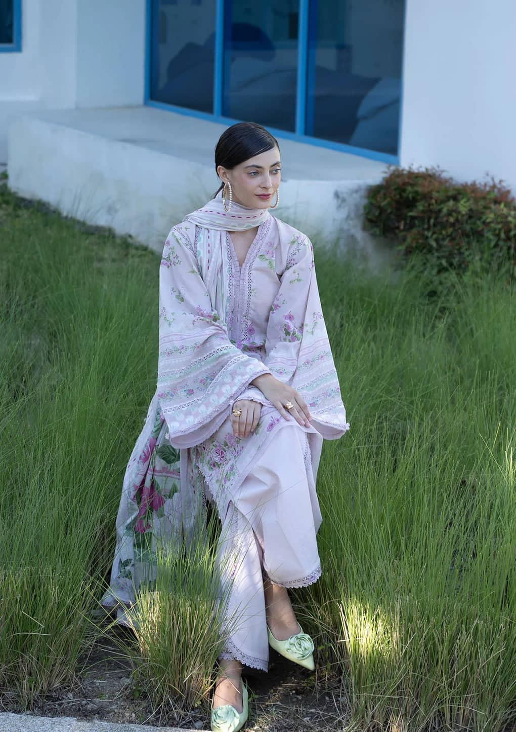 Elaf Santorini Prints Voil Dupatta/EPN-4B DOLL ME UP