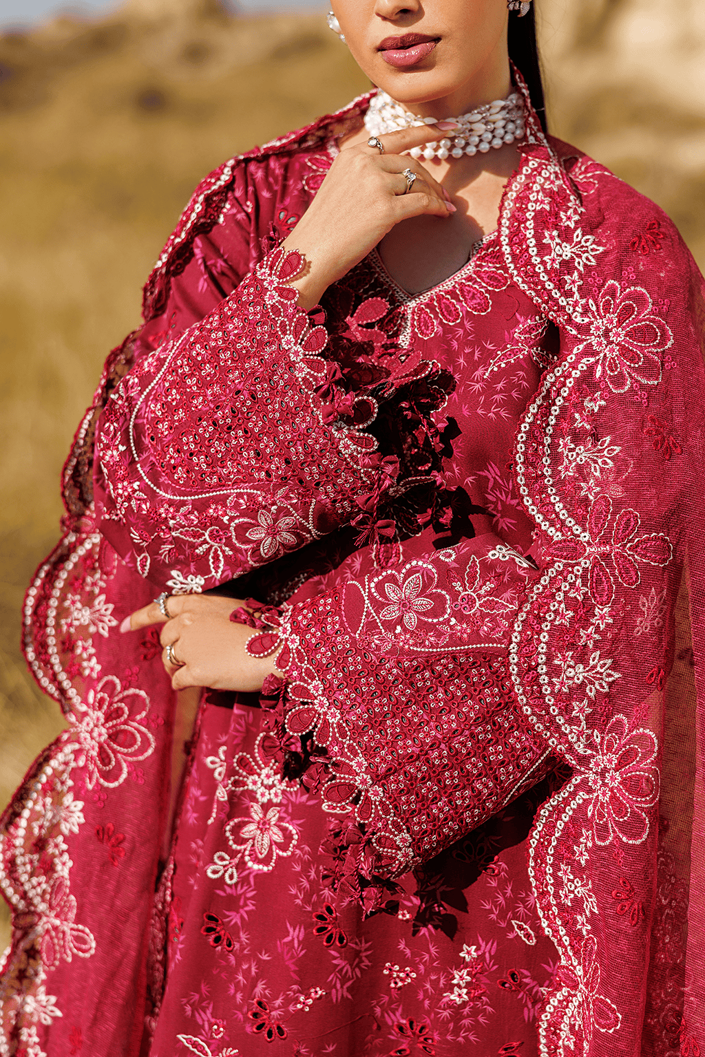 Emaan Adeel Sunlit Groove/Formal Lawn/Radiant Rose