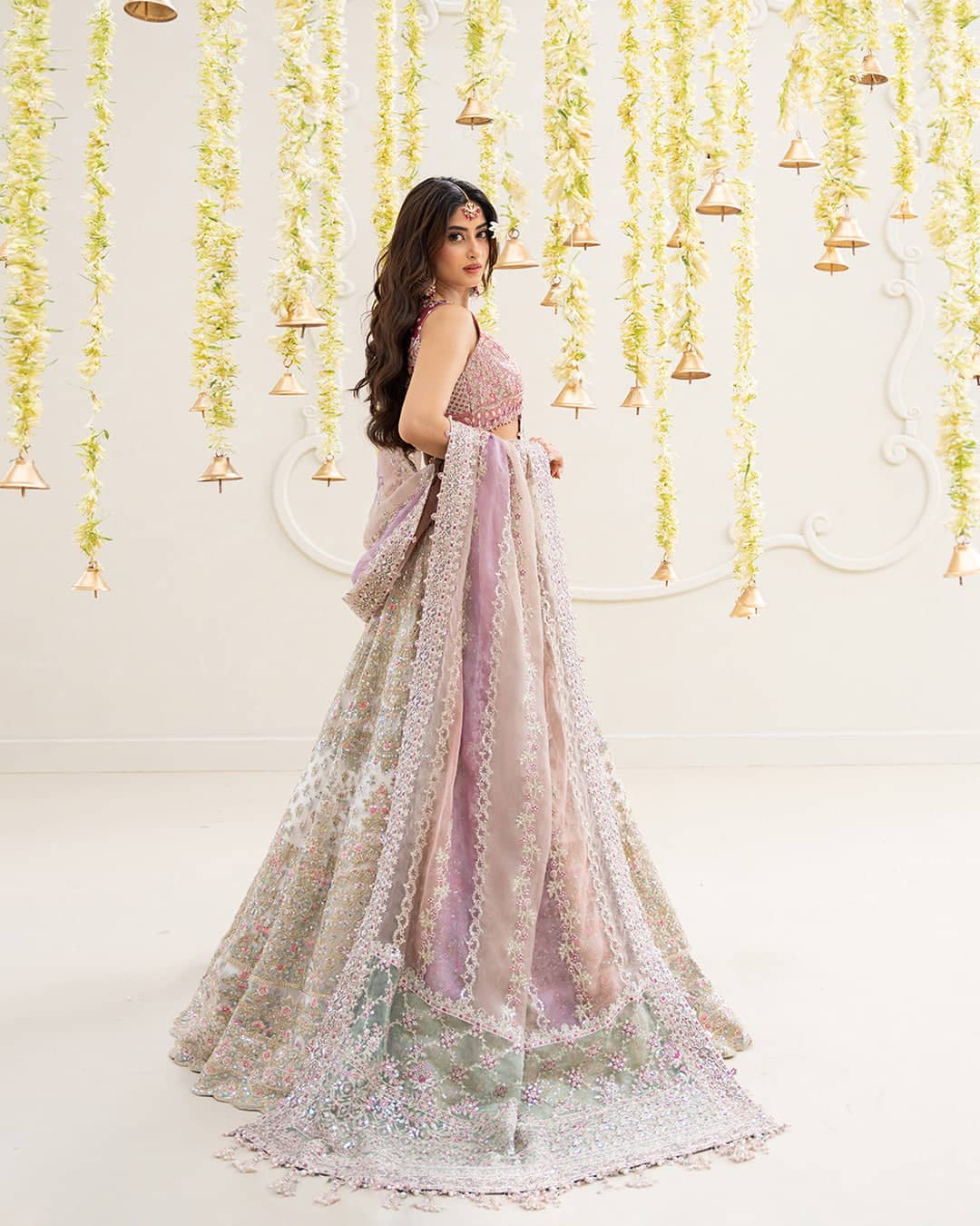 Faiza Saqlain Chiffon Pakistani Suit Faiza Saqlain Rua Wedding Formals/Multi Color/Suzan