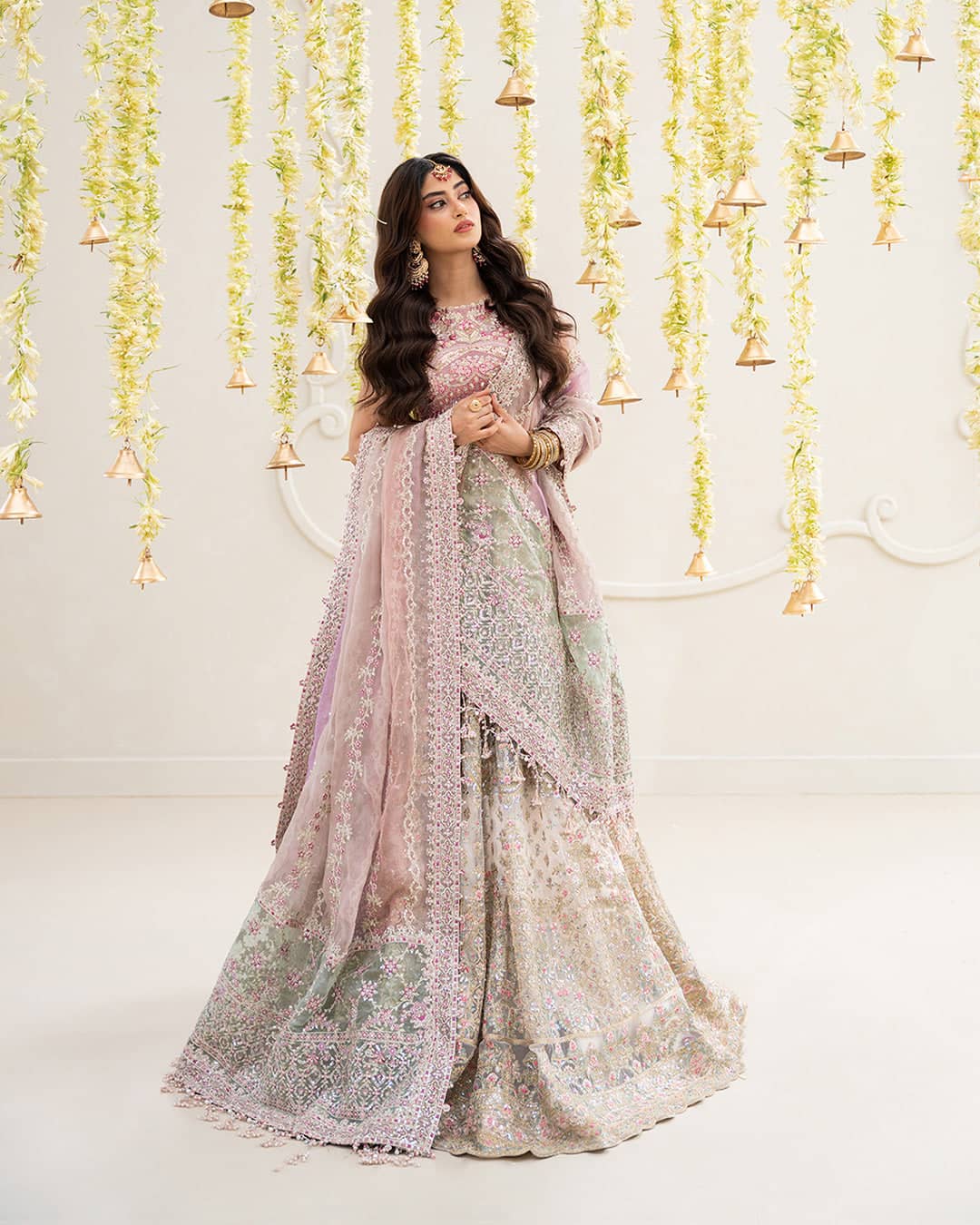 Faiza Saqlain Chiffon Pakistani Suit Faiza Saqlain Rua Wedding Formals/Multi Color/Suzan