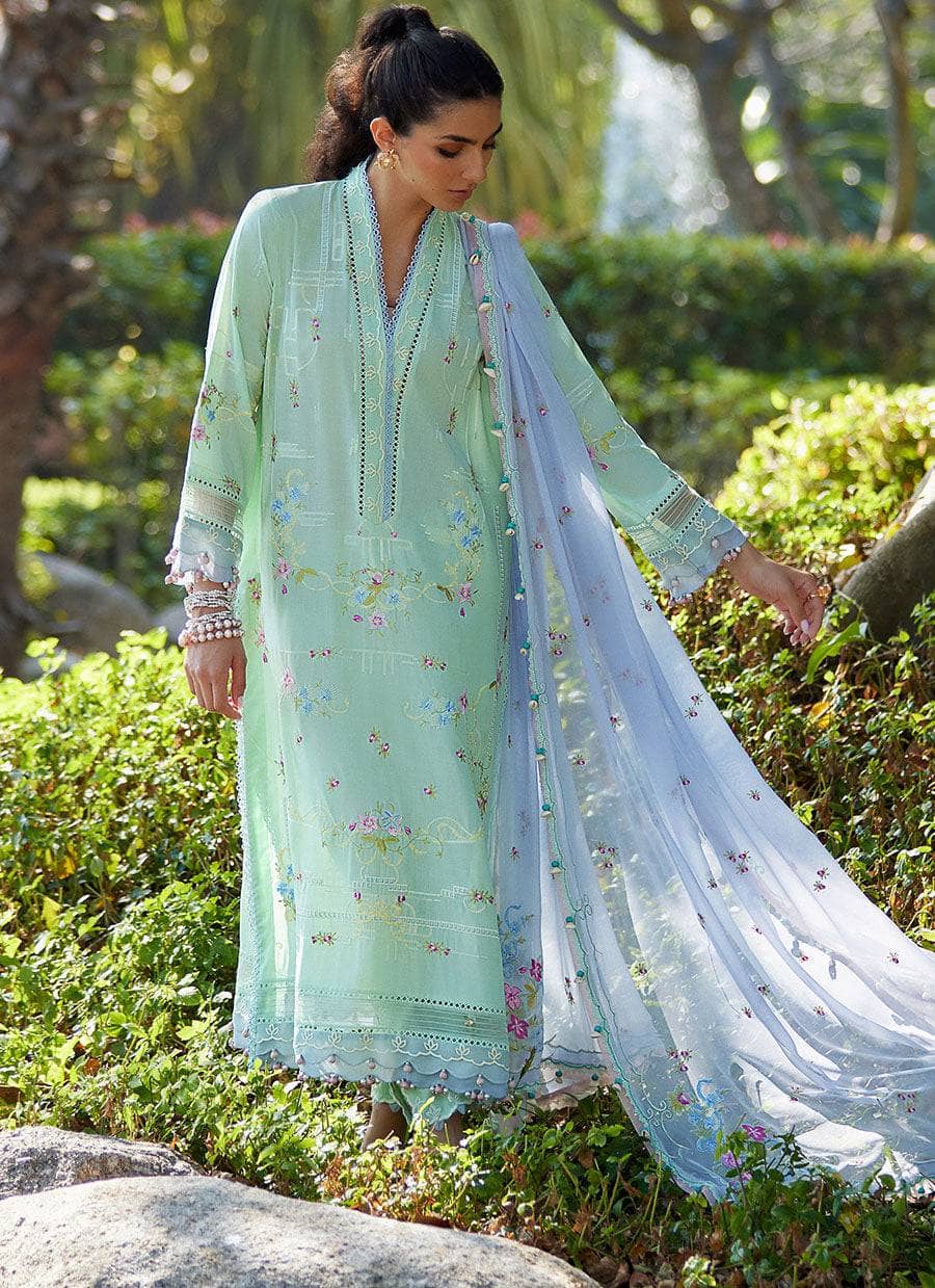 Farah Talib Aziz Lawn Pakistani Suits Farah Talib Aziz Suay/Misora Mint