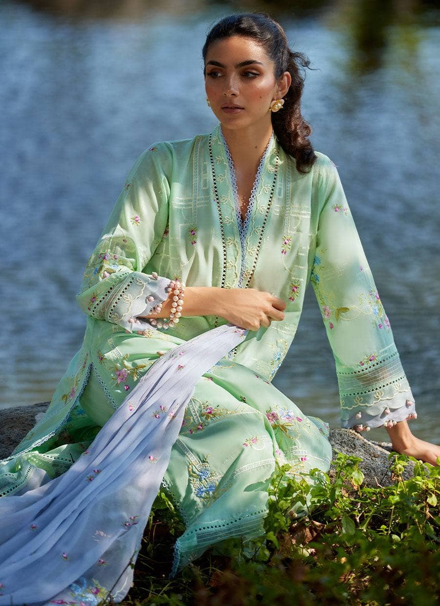 Farah Talib Aziz Lawn Pakistani Suits Farah Talib Aziz Suay/Misora Mint