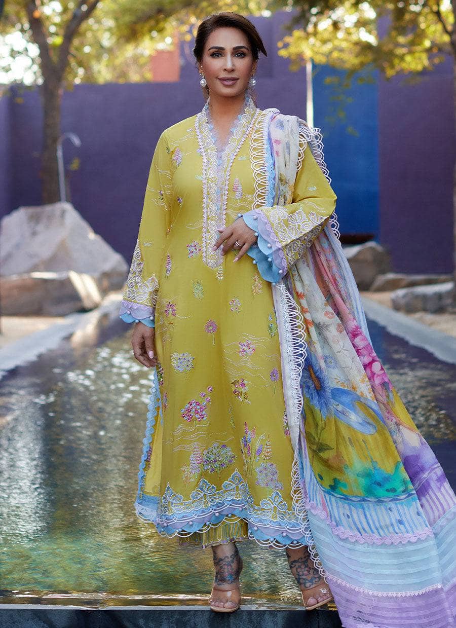 Farah Talib Aziz Lawn Pakistani Suits Restocked/Farah Talib Aziz Suay/KELAYA KIWI