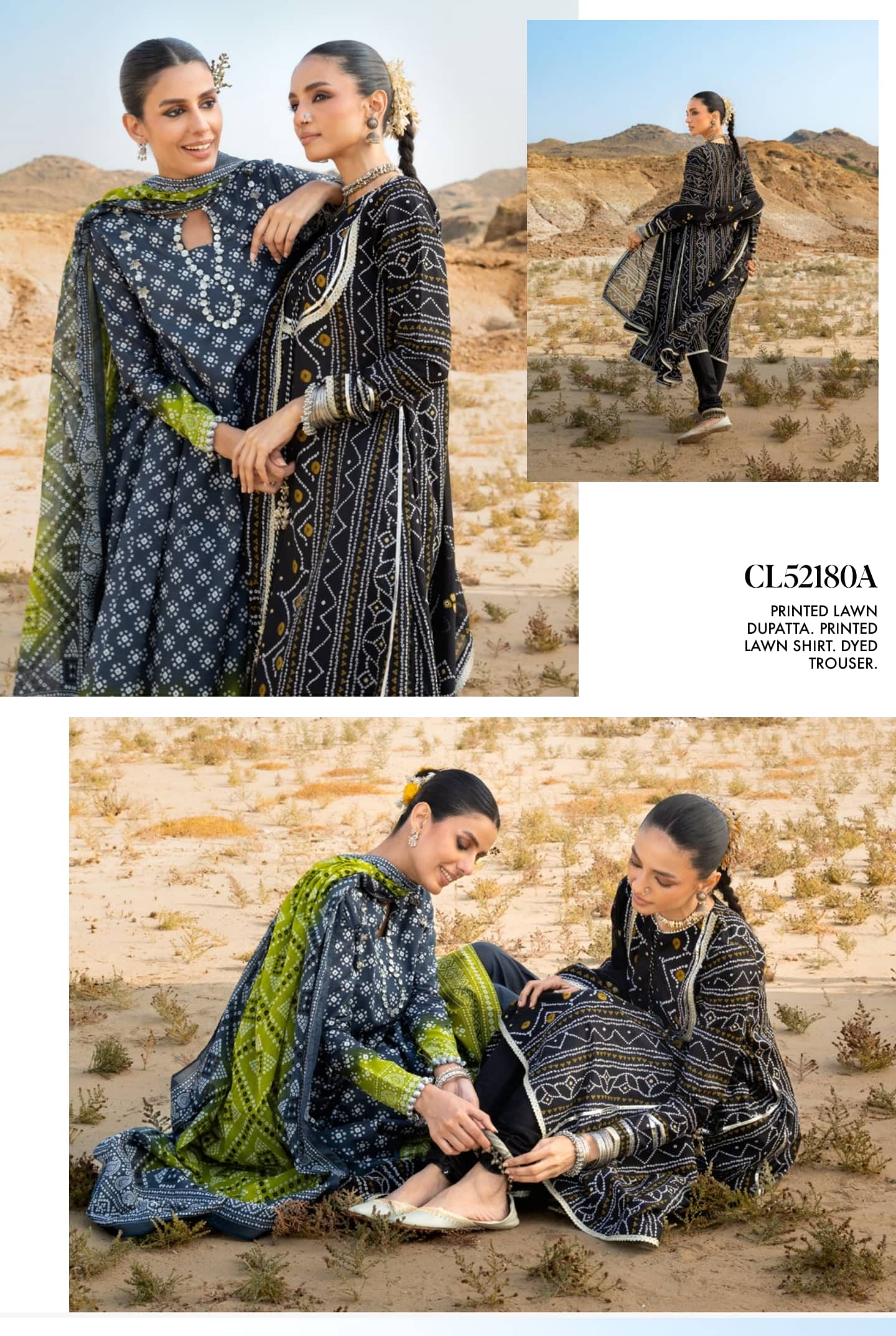 Gul Ahmed Chunari Lawn 26/CL 52180A
