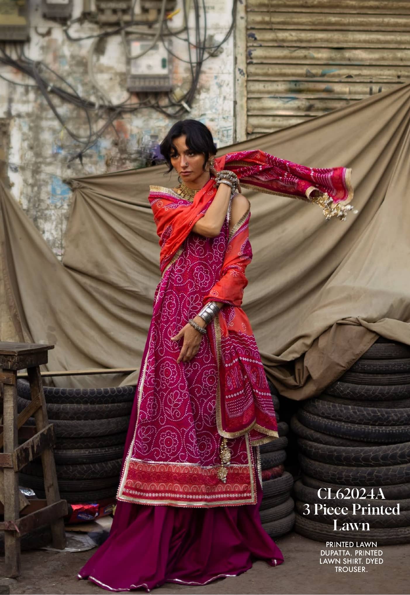 Gul Ahmed Chunari Lawn 26/CL 62024 A