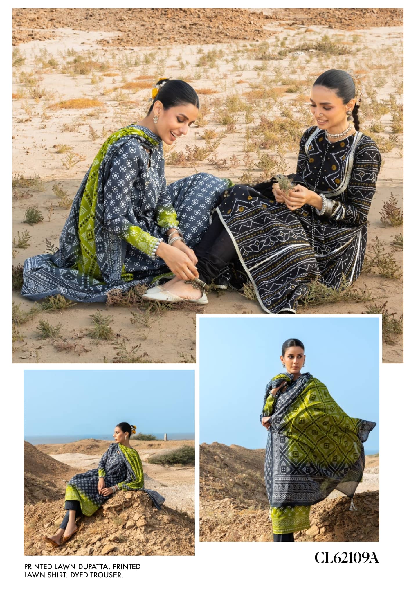 Gul Ahmed Chunari Lawn 26/Cl 62109A