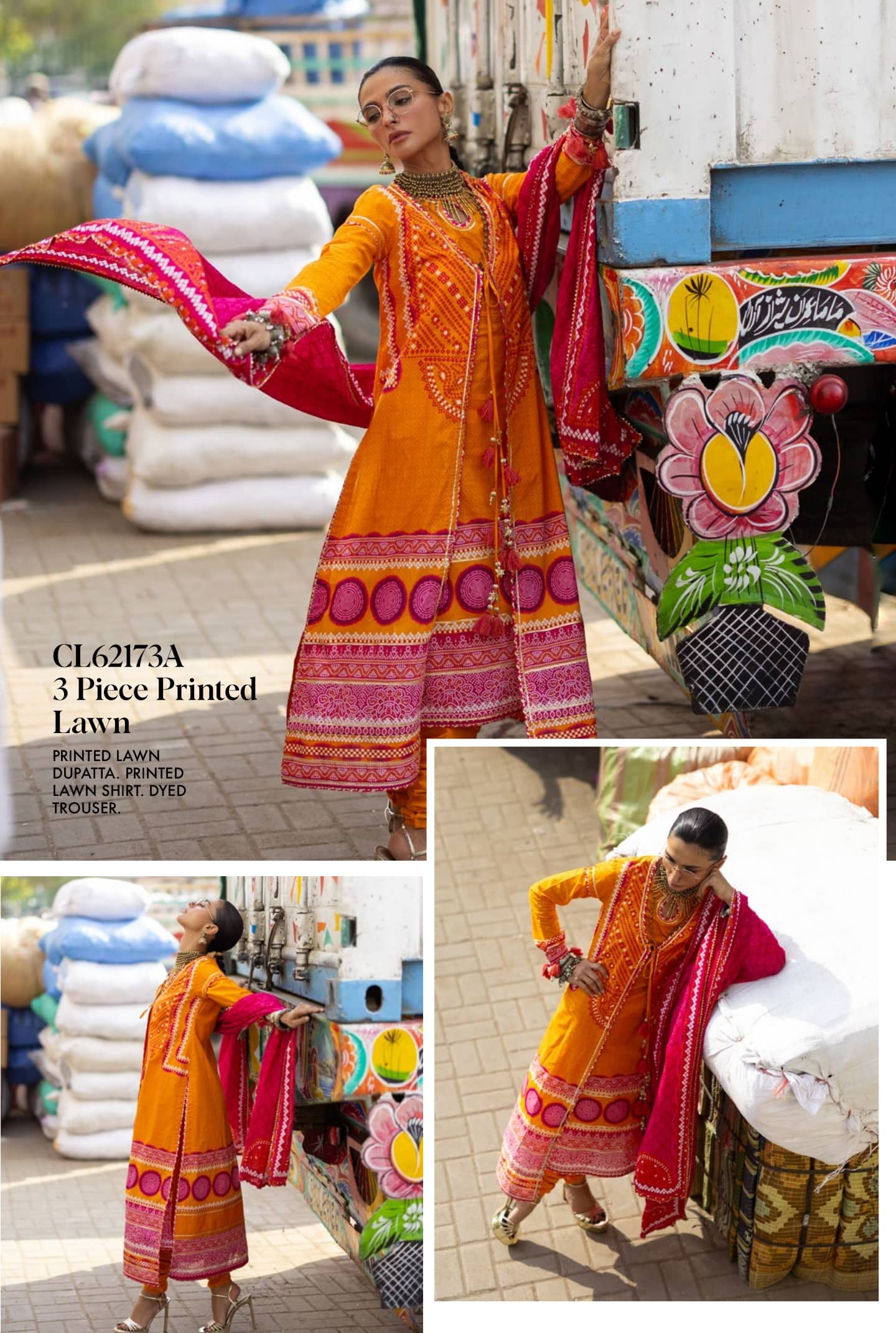 Gul Ahmed Chunari Lawn 26/CL 62173 A